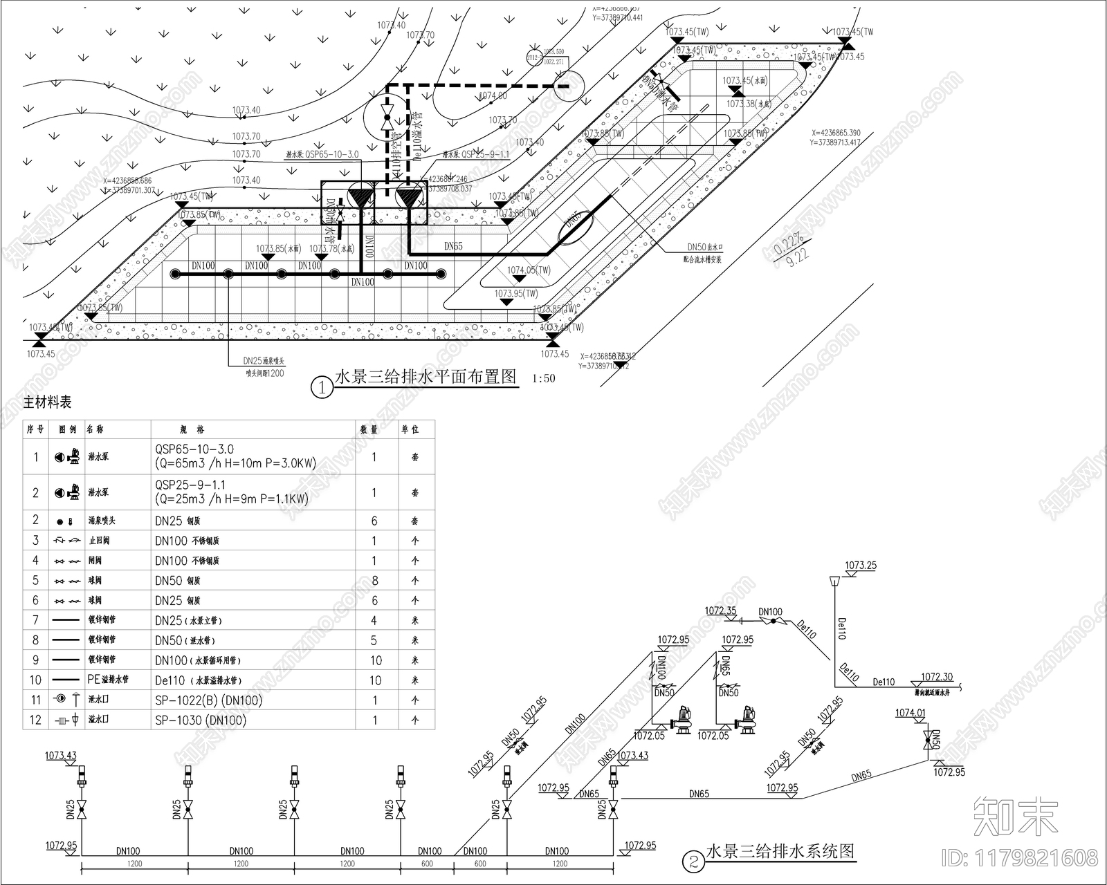 给排水图cad施工图下载【ID:1179821608】