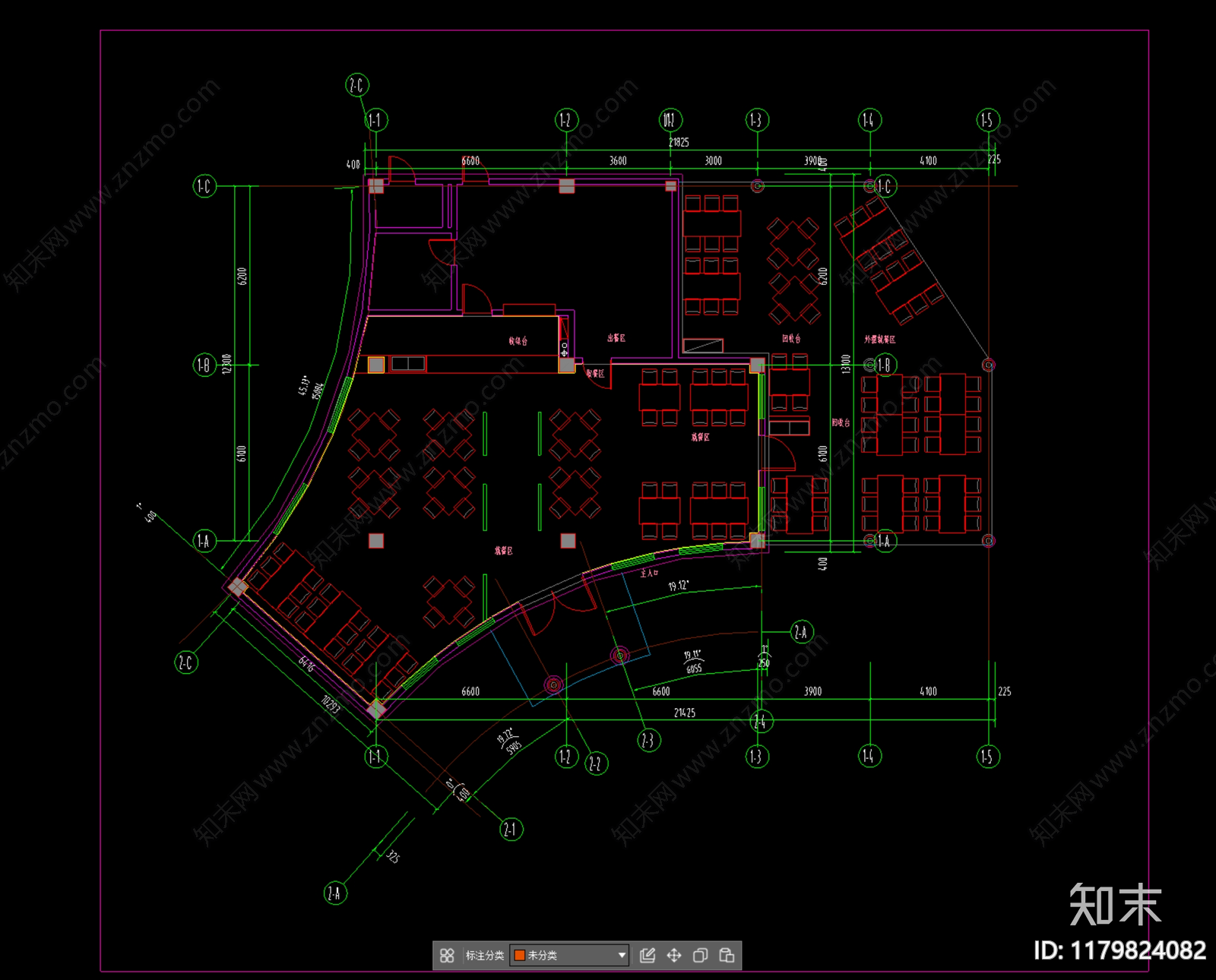 现代其他餐饮空间cad施工图下载【ID:1179824082】