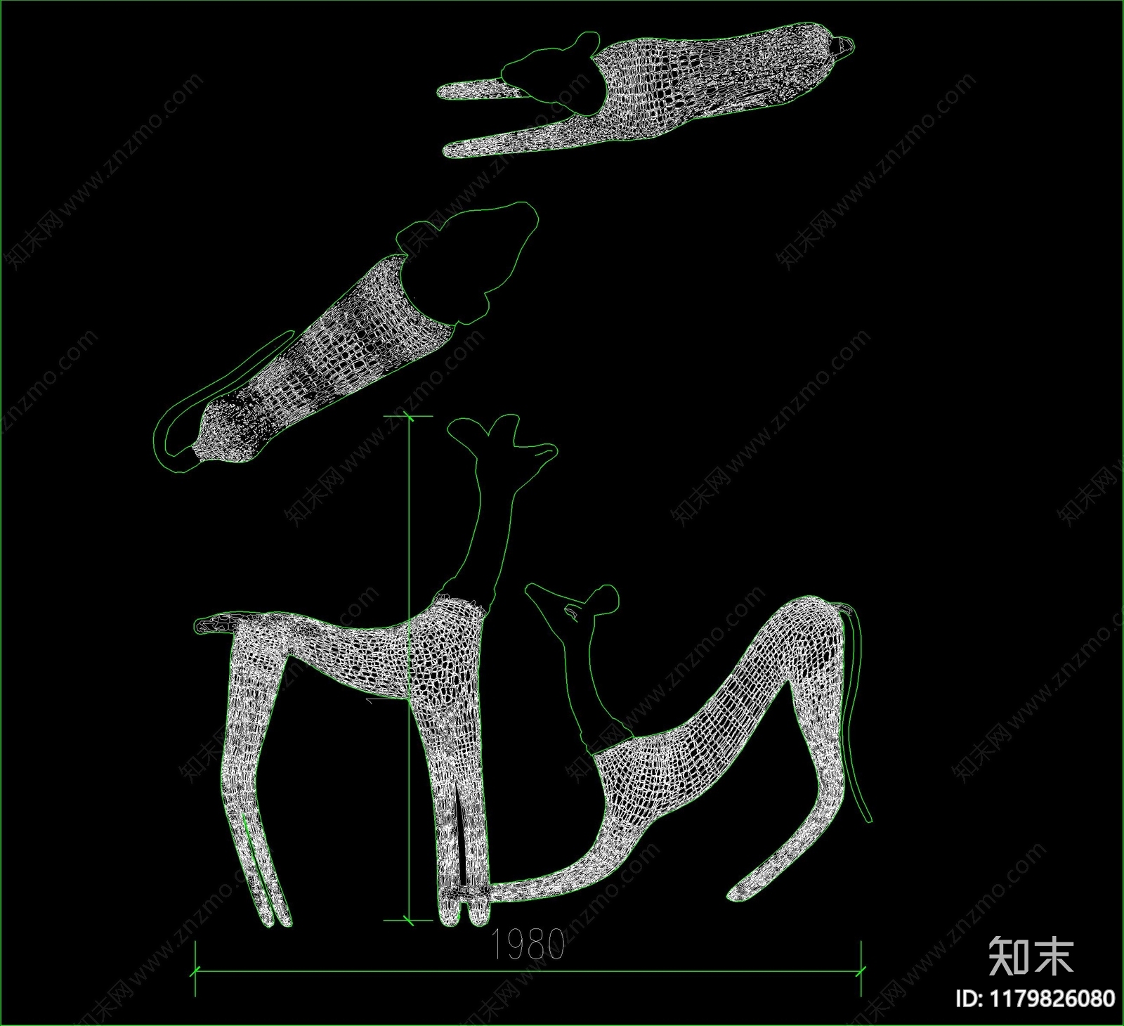 现代雕塑施工图下载【ID:1179826080】