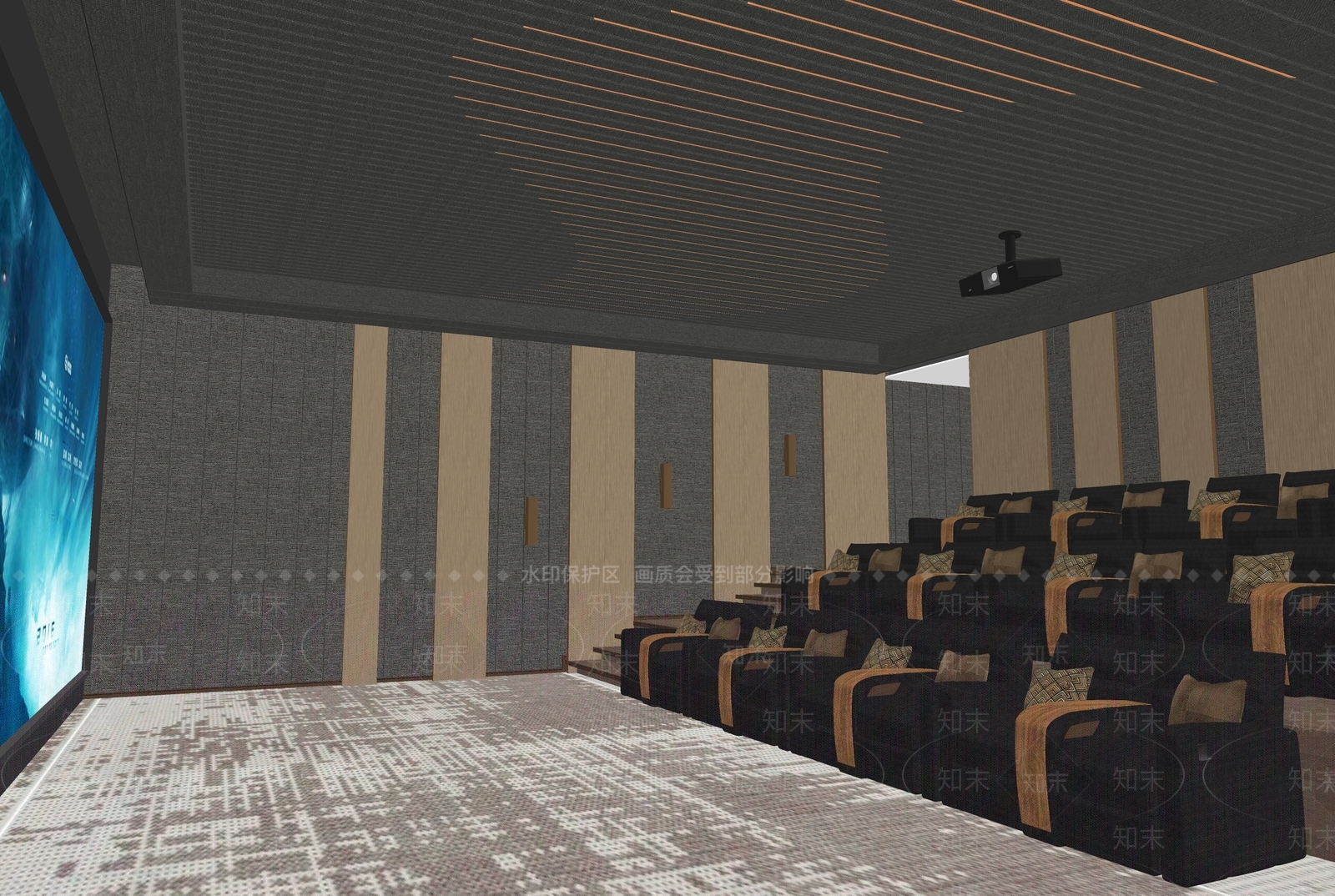现代影音室SU模型下载【ID:1179827318】