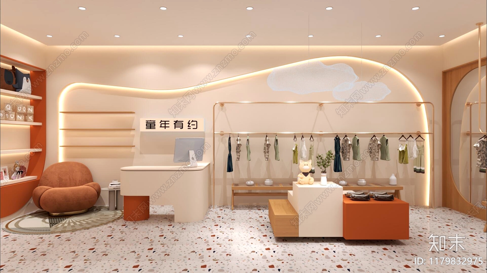 轻奢服装店3D模型下载【ID:1179832975】