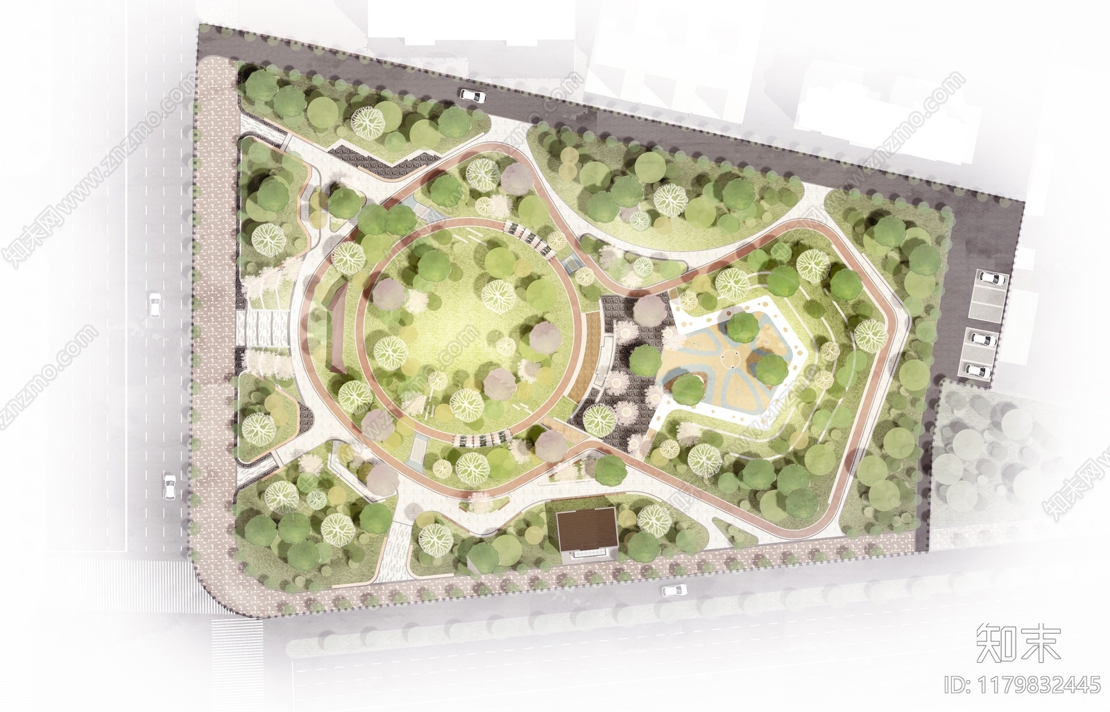 现代公园景观施工图下载【ID:1179832445】