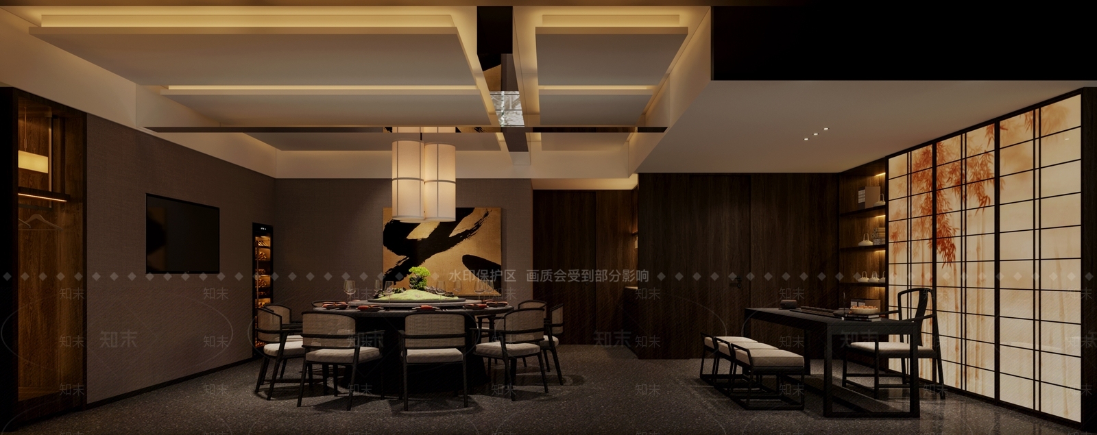 新中式中式包厢3D模型下载【ID:1179832621】