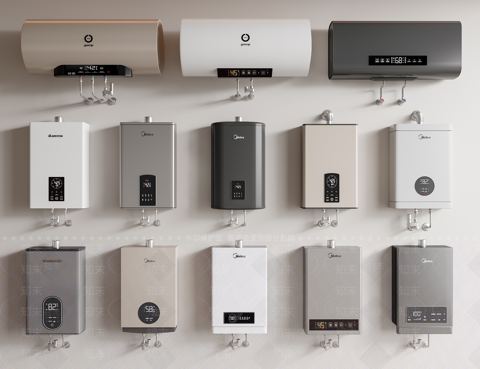 热水器3D模型下载【ID:1179836203】