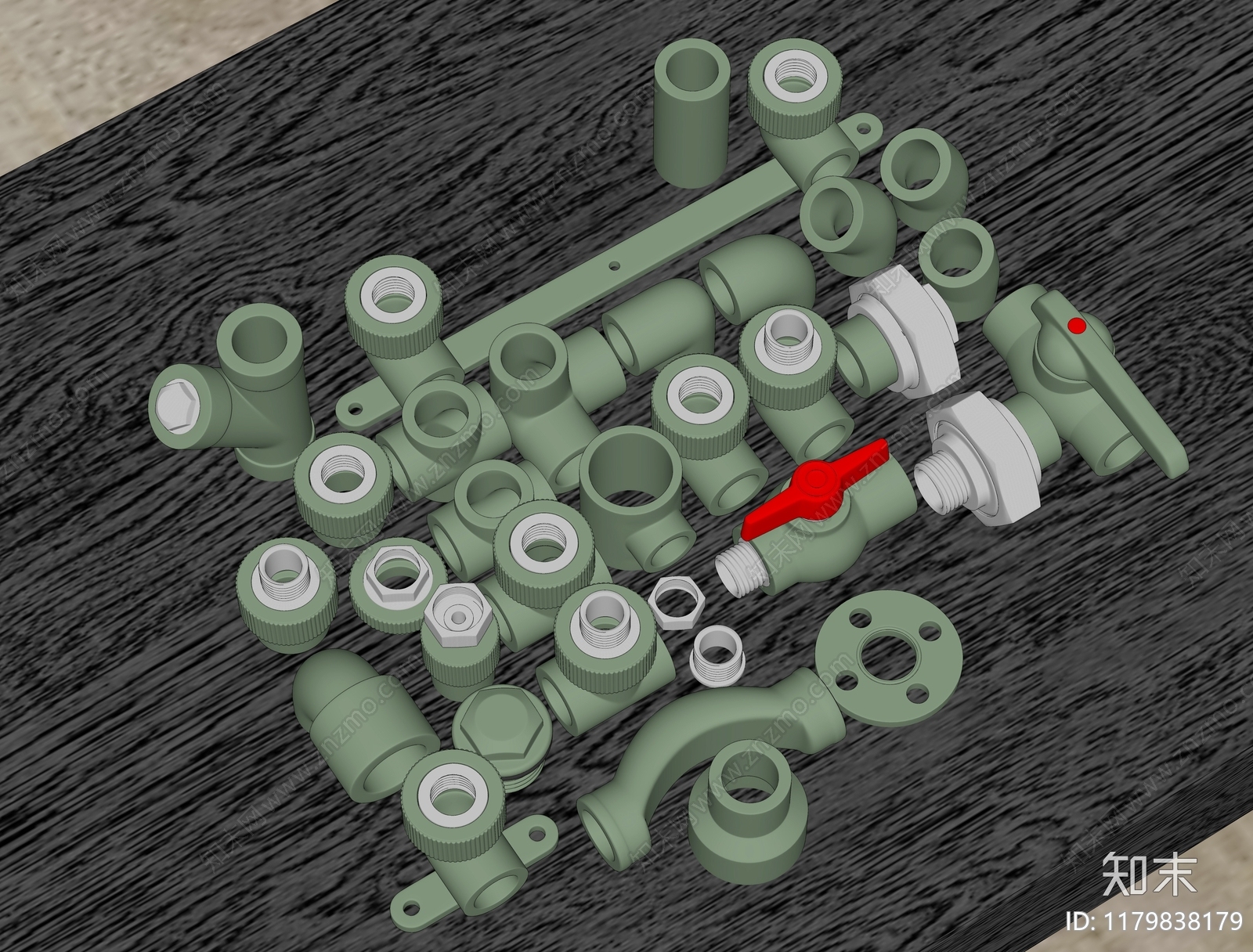 管道零件SU模型下载【ID:1179838179】