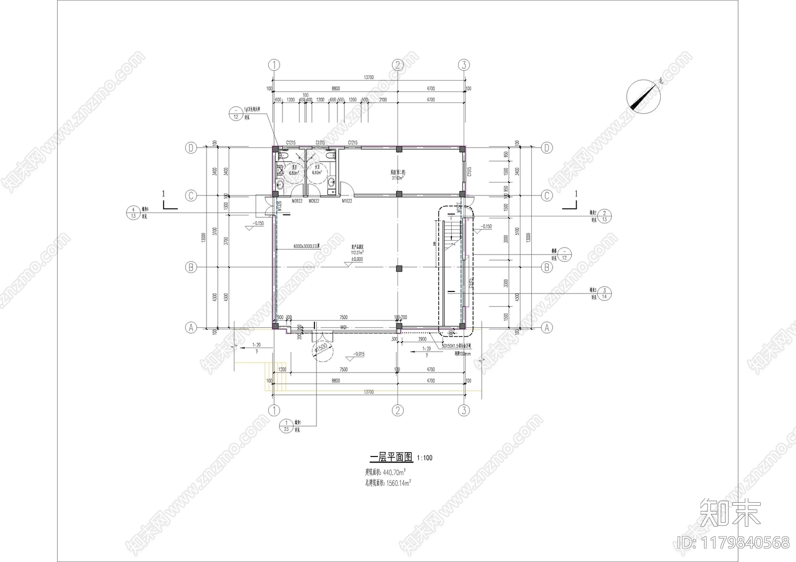 现代新中式行政机构建筑cad施工图下载【ID:1179840568】