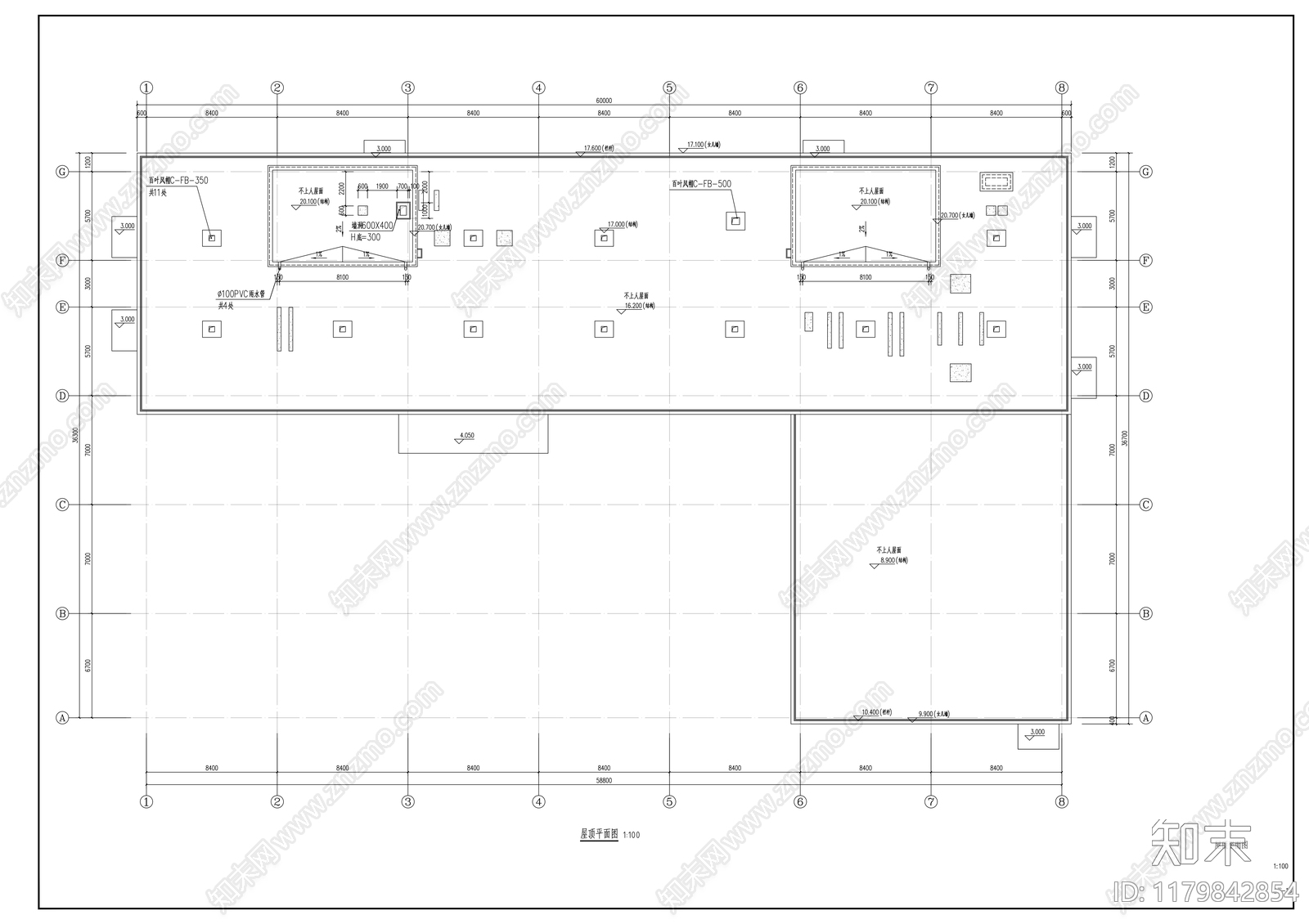 现代办公楼建筑cad施工图下载【ID:1179842854】