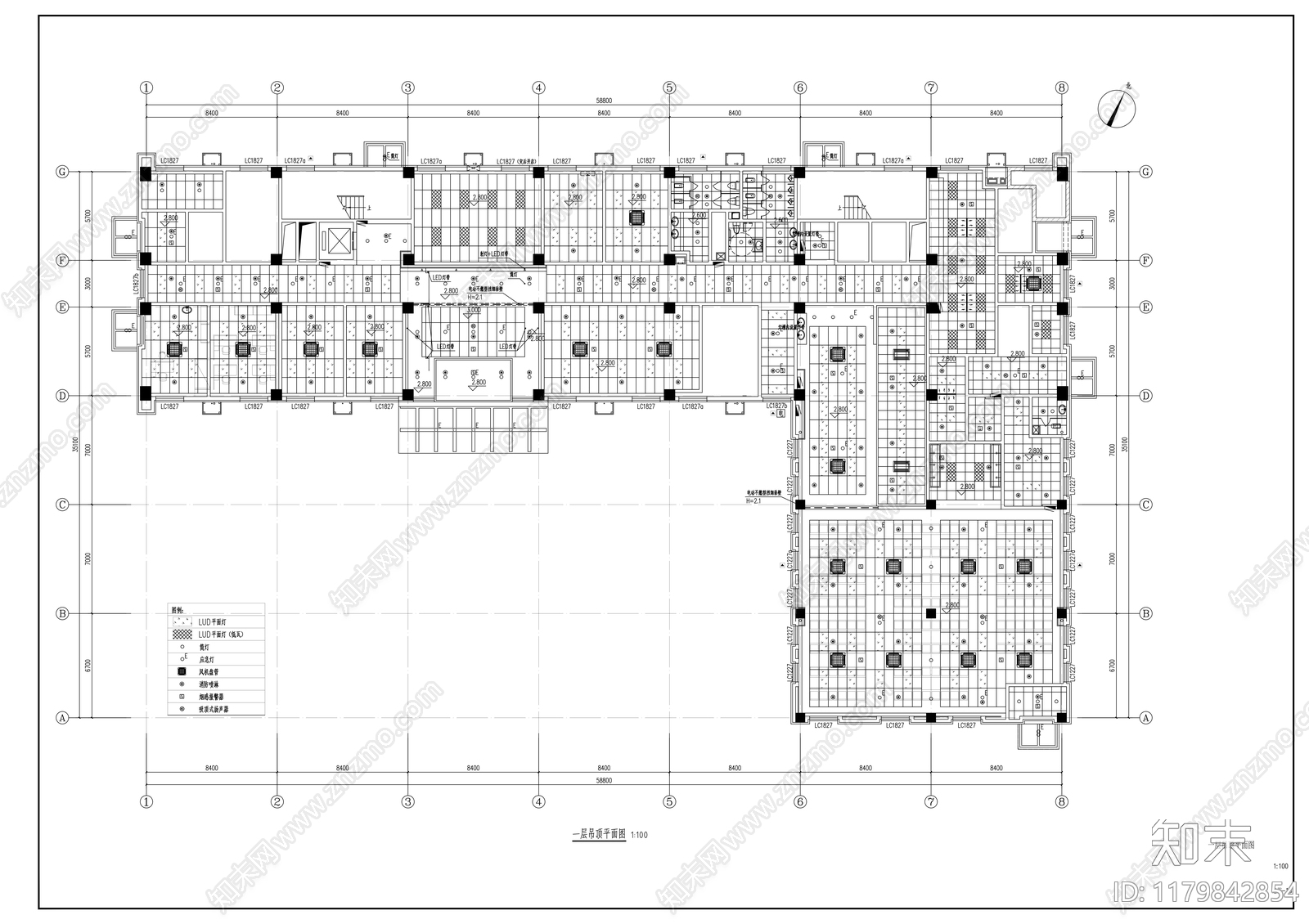 现代办公楼建筑cad施工图下载【ID:1179842854】