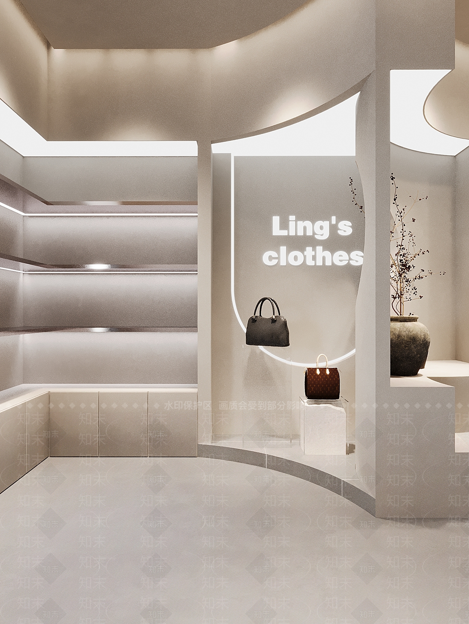 简约服装店3D模型下载【ID:1179844562】