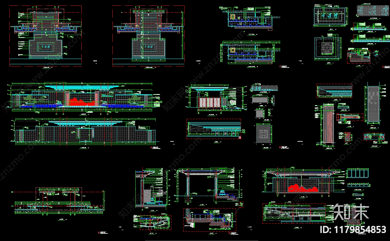 景观节点cad施工图下载【ID:1179854853】