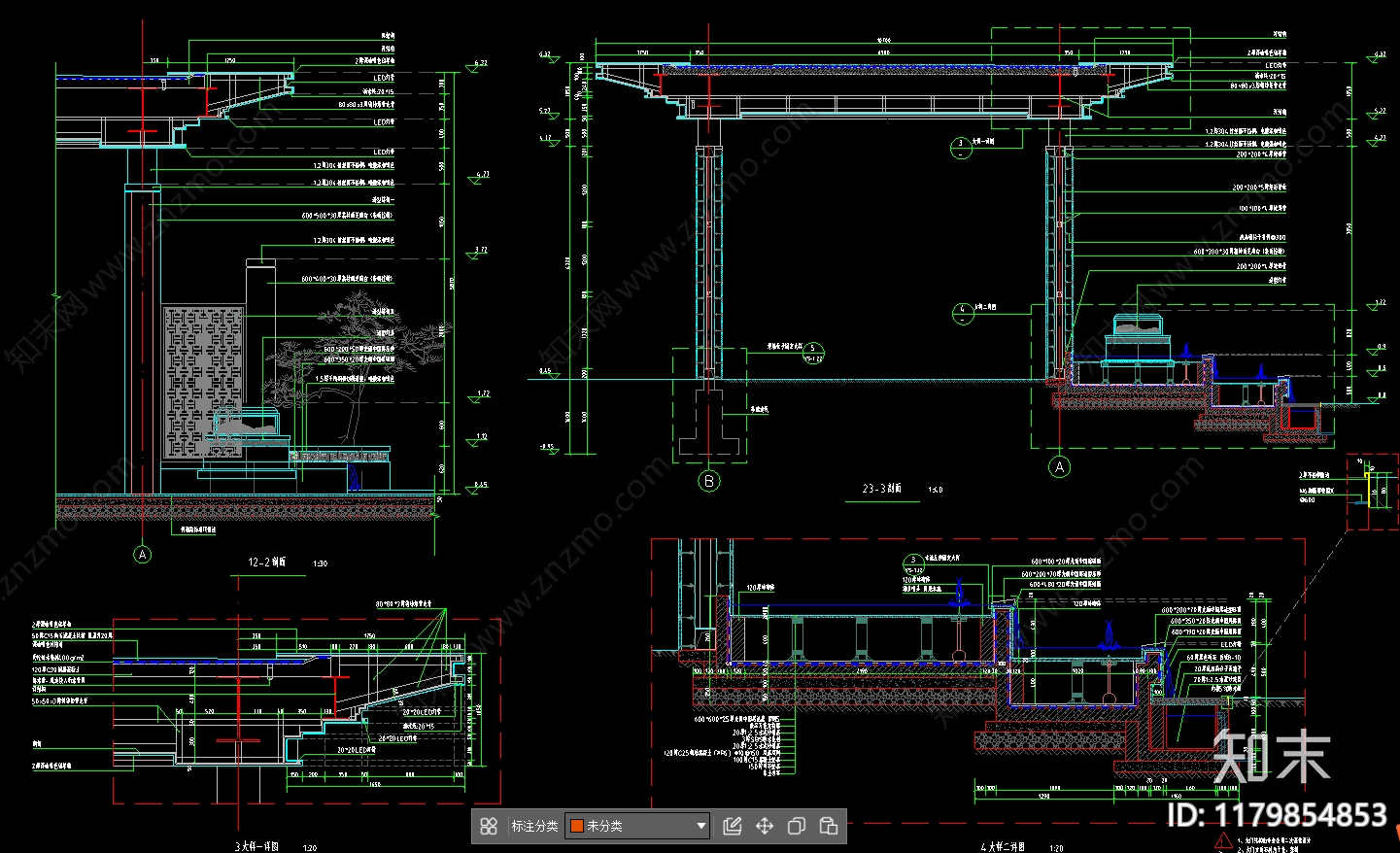 景观节点cad施工图下载【ID:1179854853】