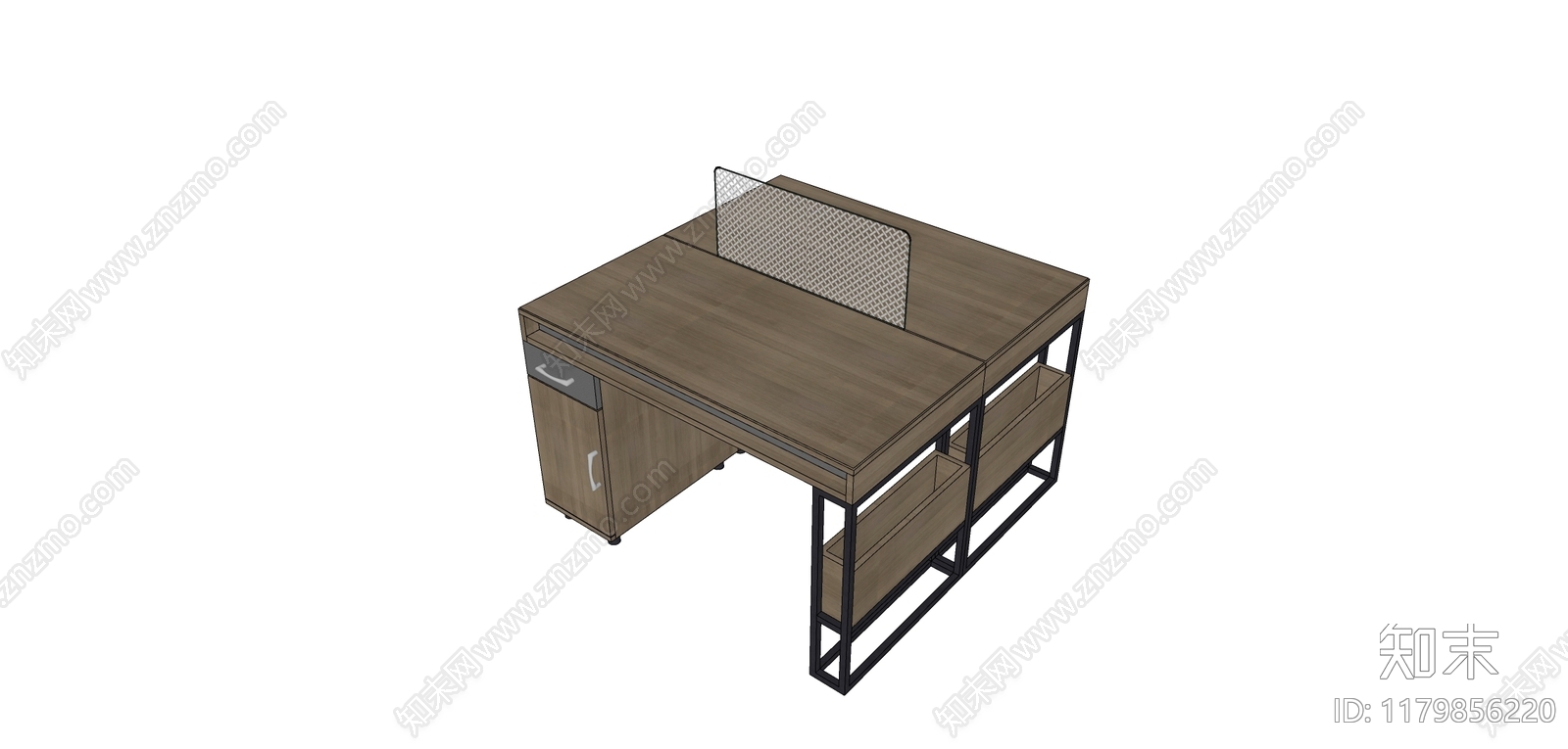 简约办公桌SU模型下载【ID:1179856220】