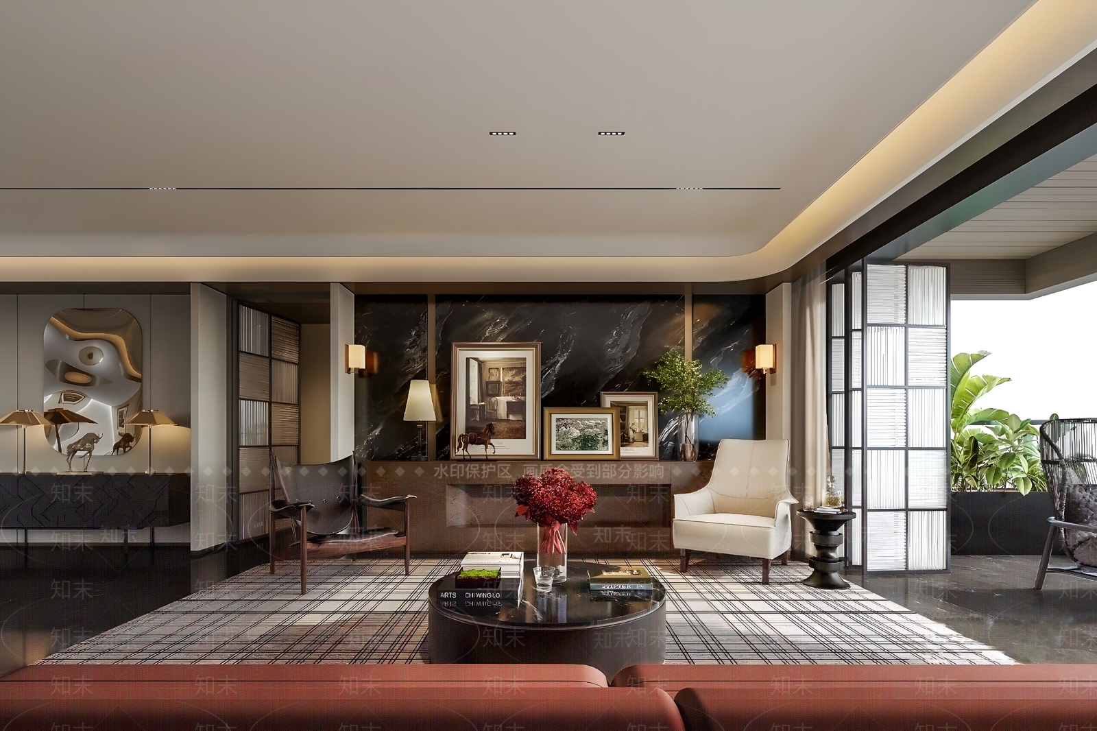 欧式家居客厅3D模型下载【ID:1179857272】