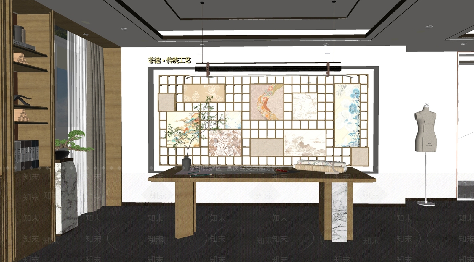 新中式中式其他店铺SU模型下载【ID:1179858334】