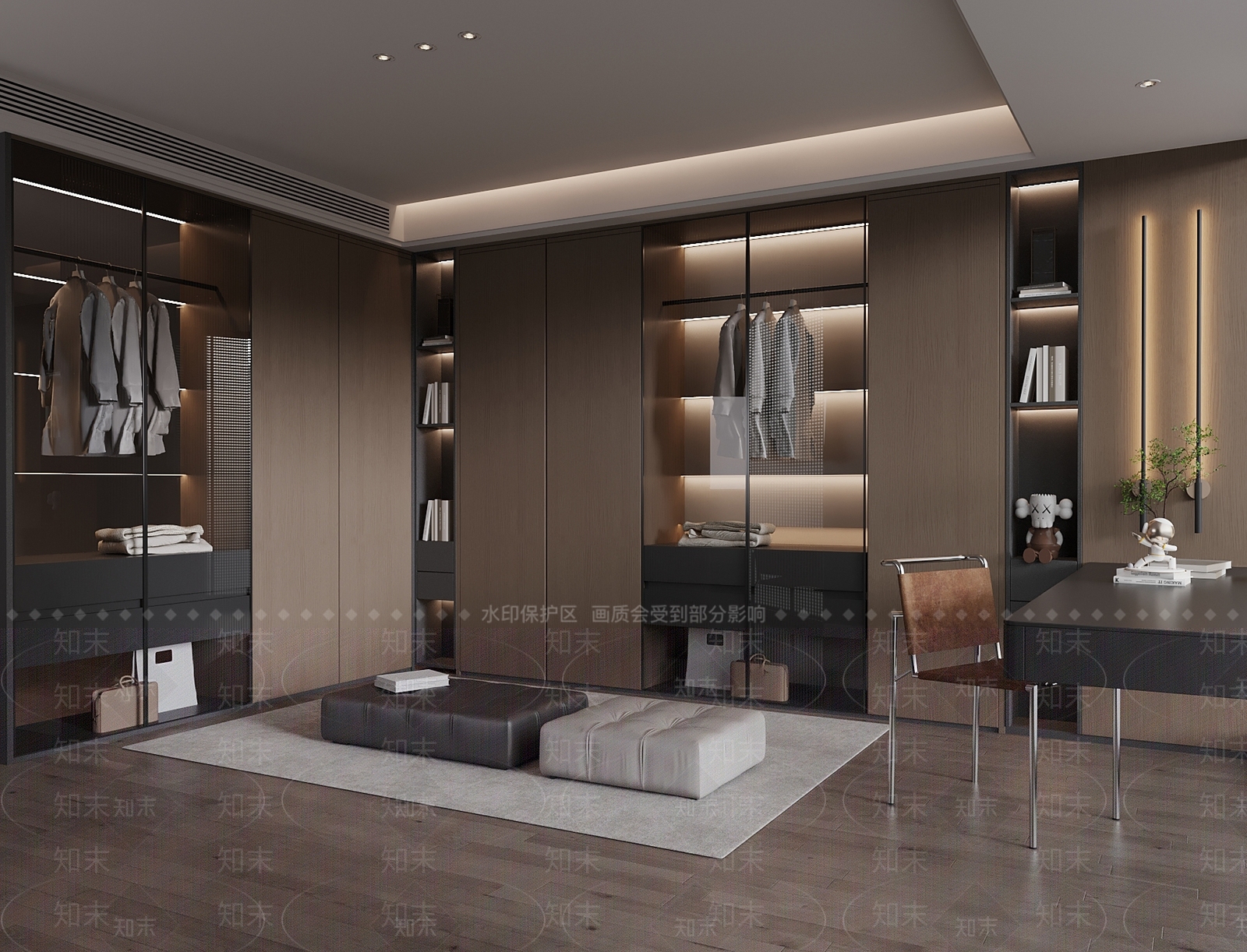 现代意式衣帽间3D模型下载【ID:1179858781】