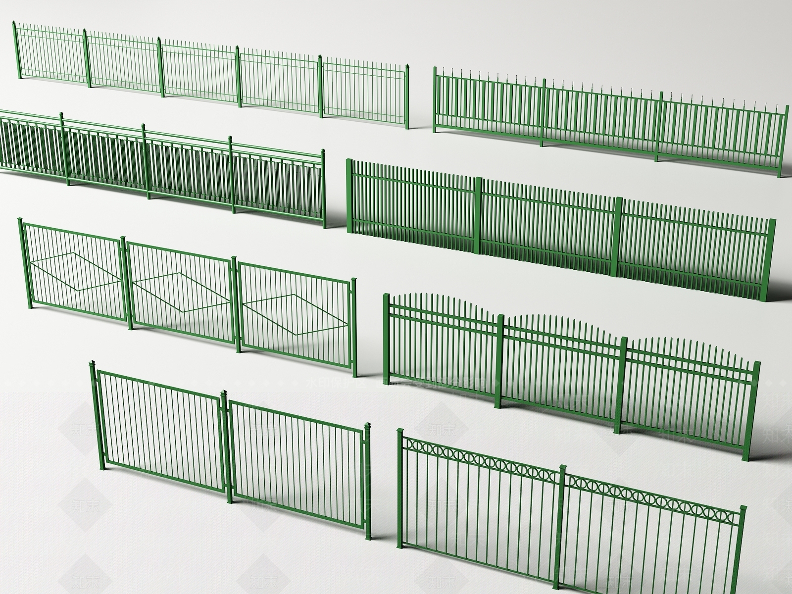 现代栏杆3D模型下载【ID:1179864308】