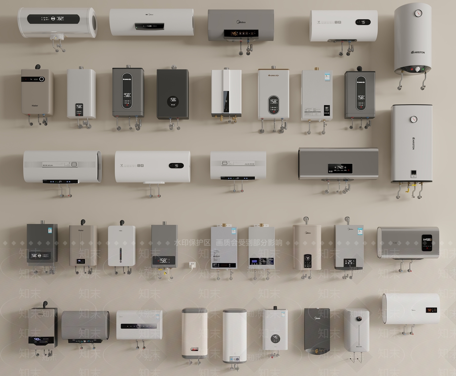 热水器3D模型下载【ID:1179866177】