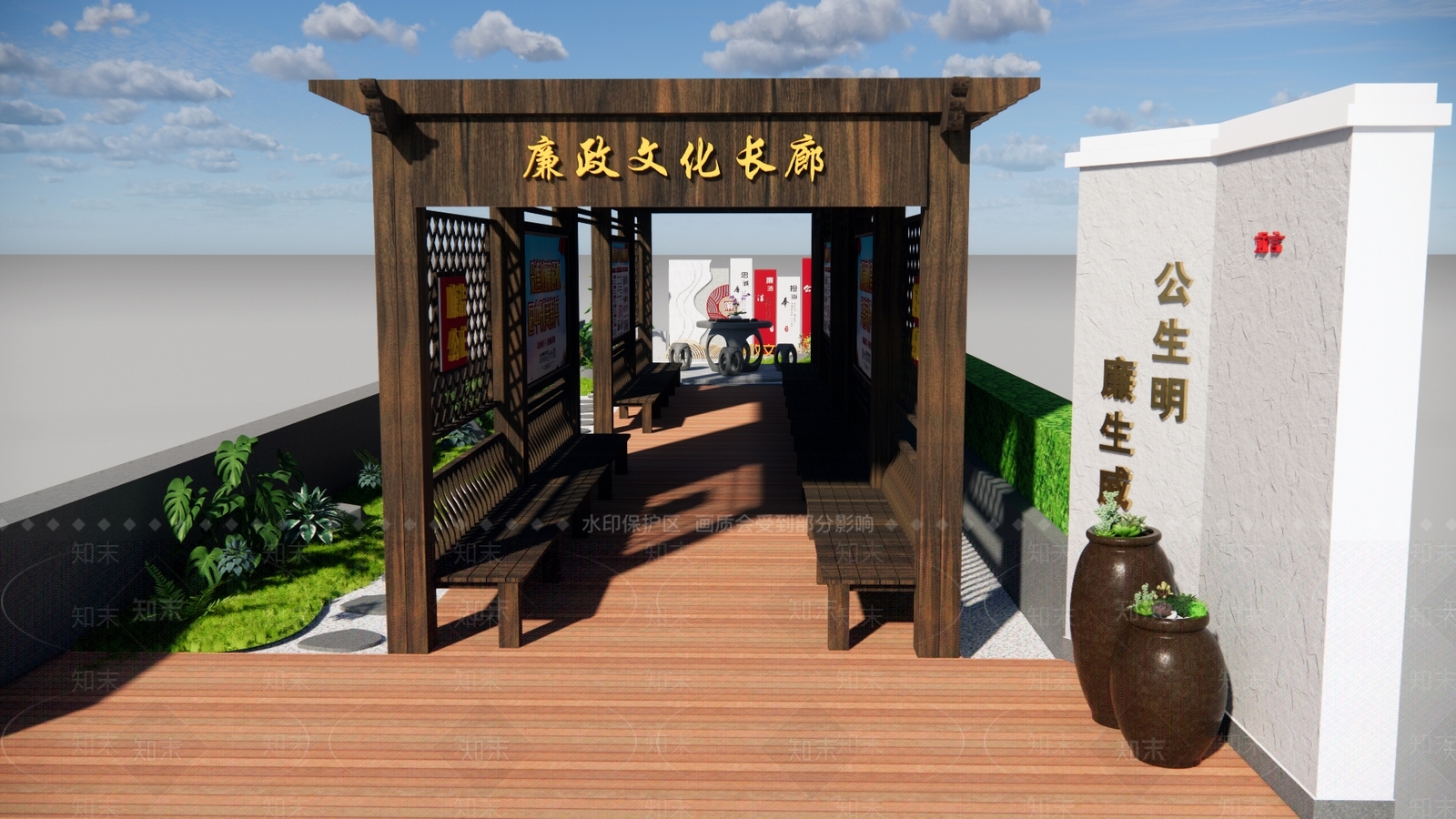 现代新中式其他文化空间SU模型下载【ID:1179868159】