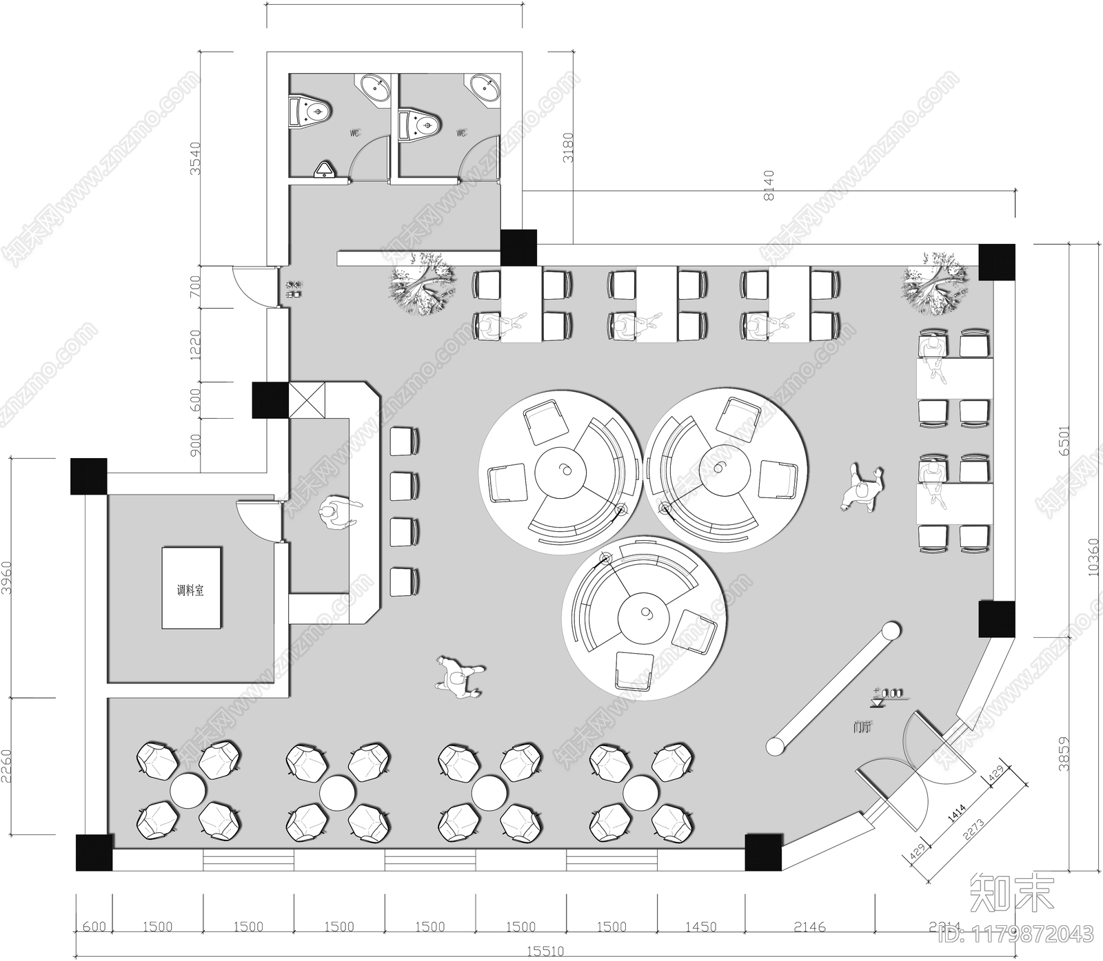 现代酒吧cad施工图下载【ID:1179872043】