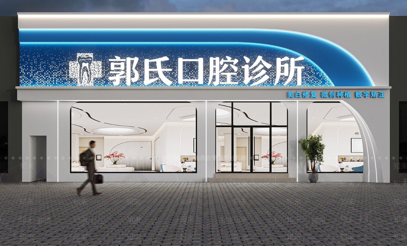 现代门头SU模型下载【ID:1179874376】