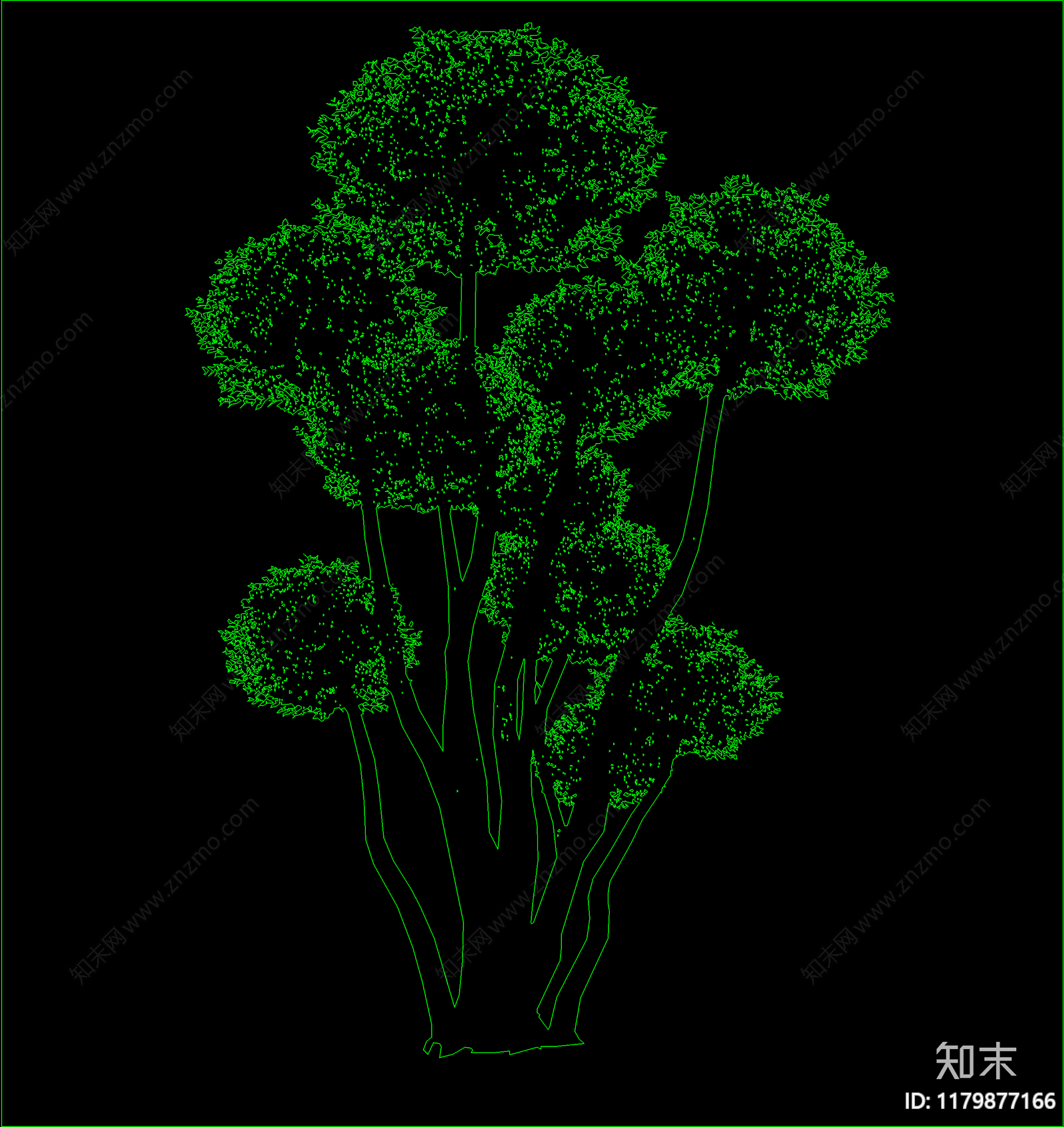 新中式树施工图下载【ID:1179877166】