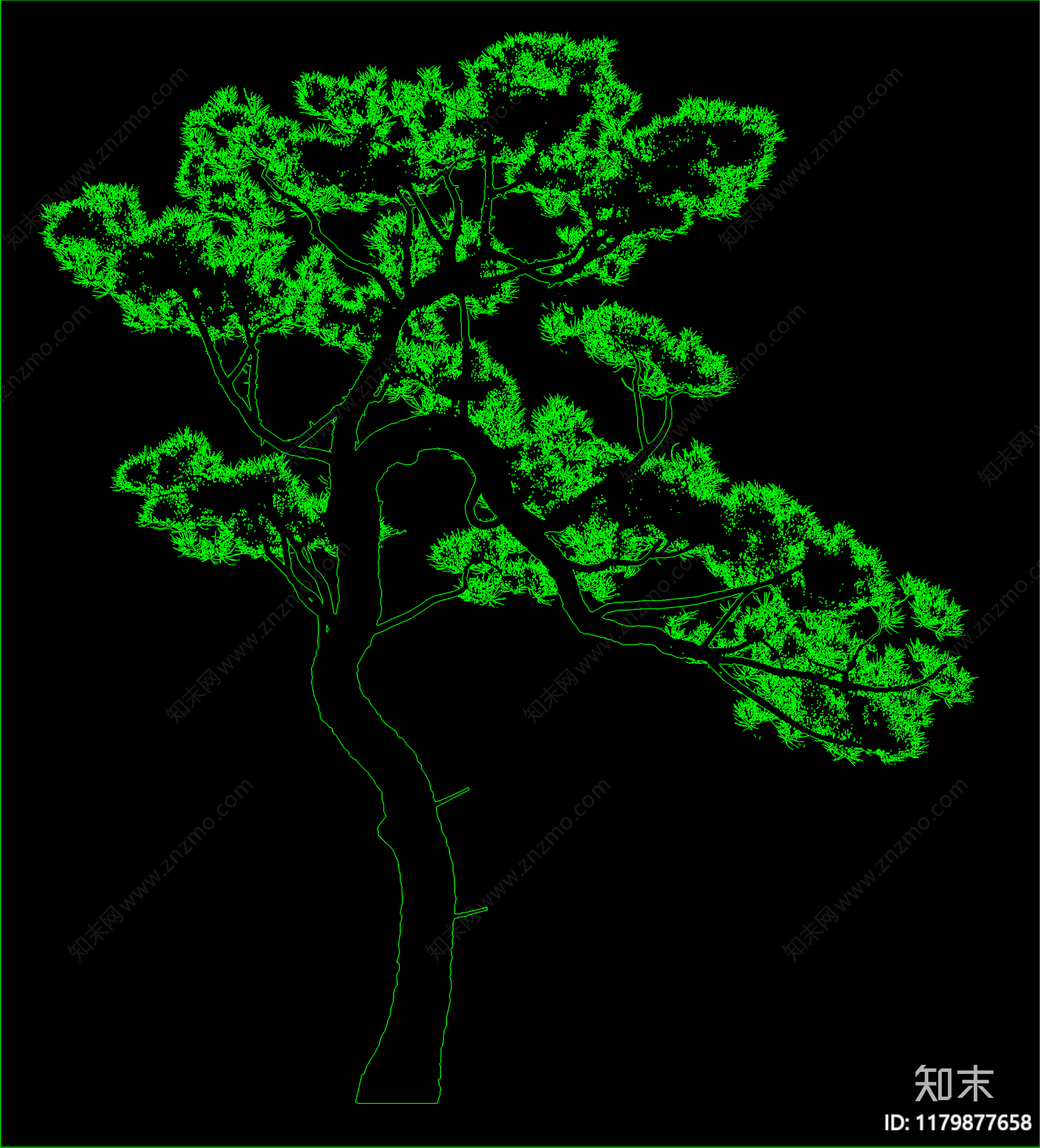 新中式树施工图下载【ID:1179877658】