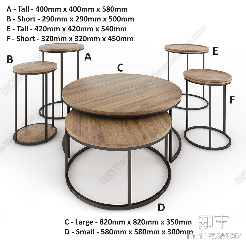 现代茶几3D模型下载【ID:1179883904】