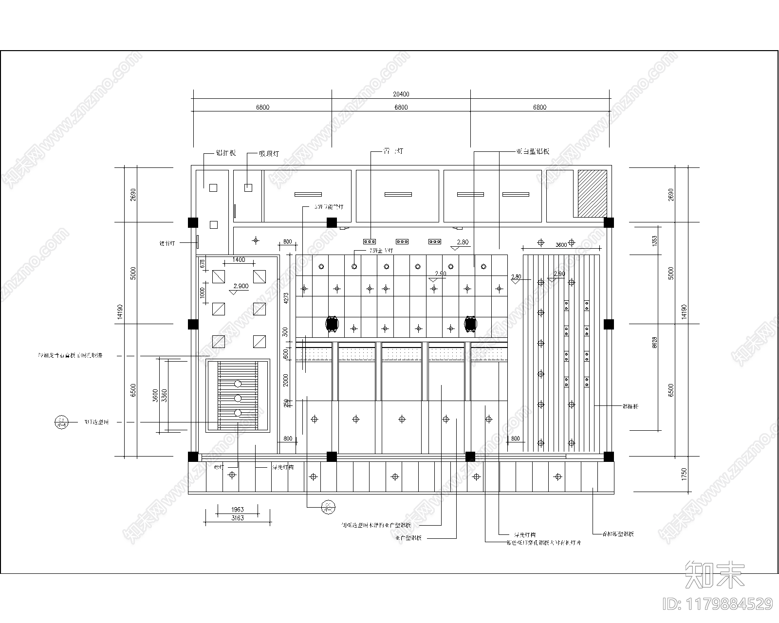 现代其他商业空间cad施工图下载【ID:1179884529】