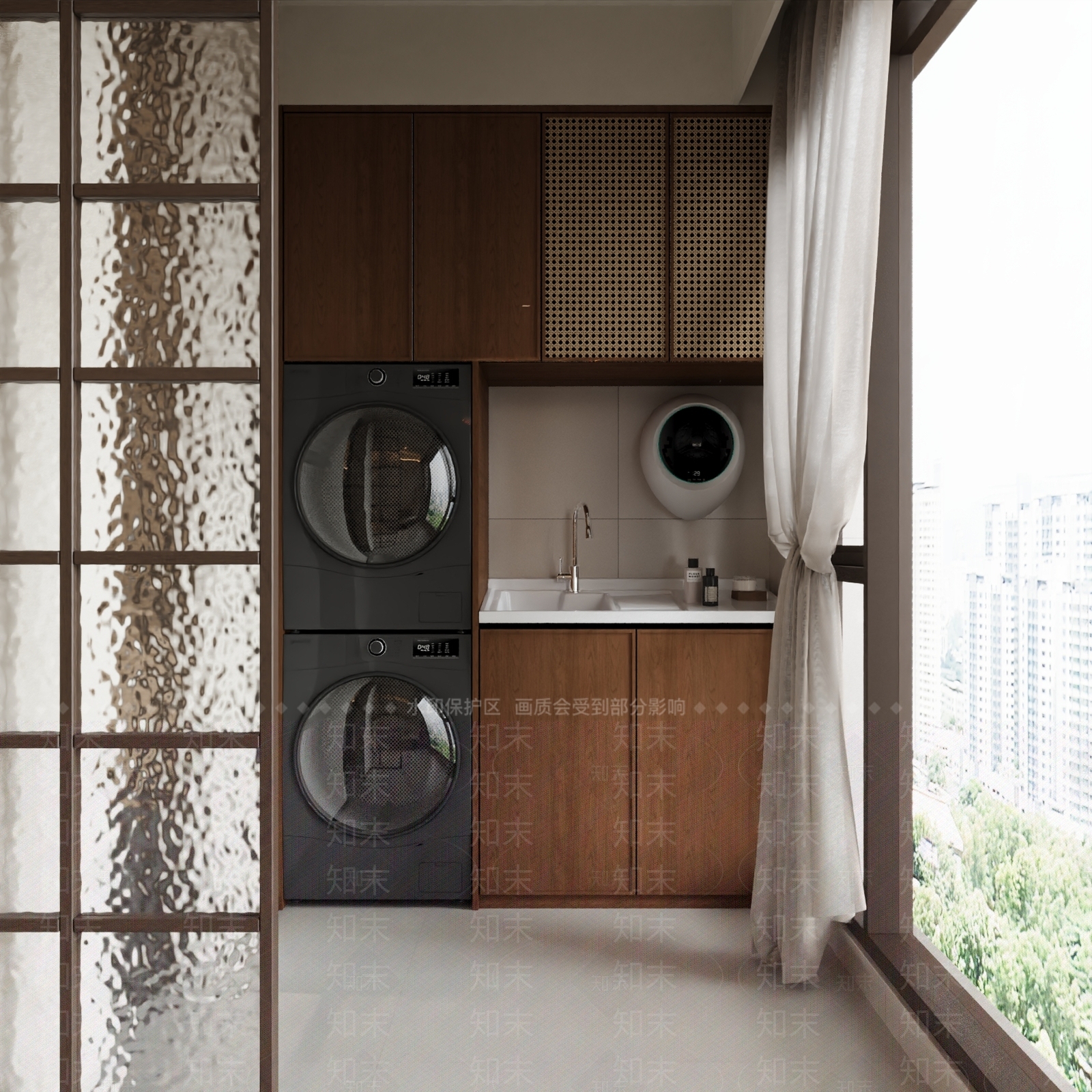 复古中古家居阳台SU模型下载【ID:1179884630】