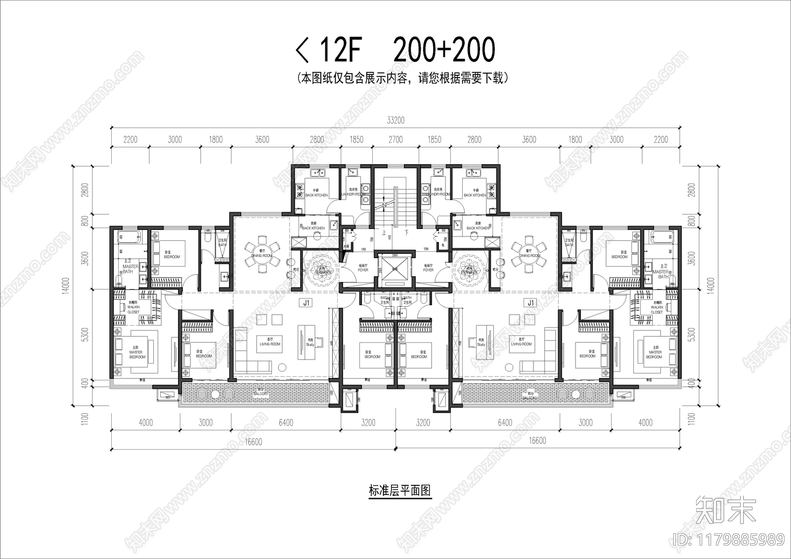 建筑平面图施工图下载【ID:1179885989】