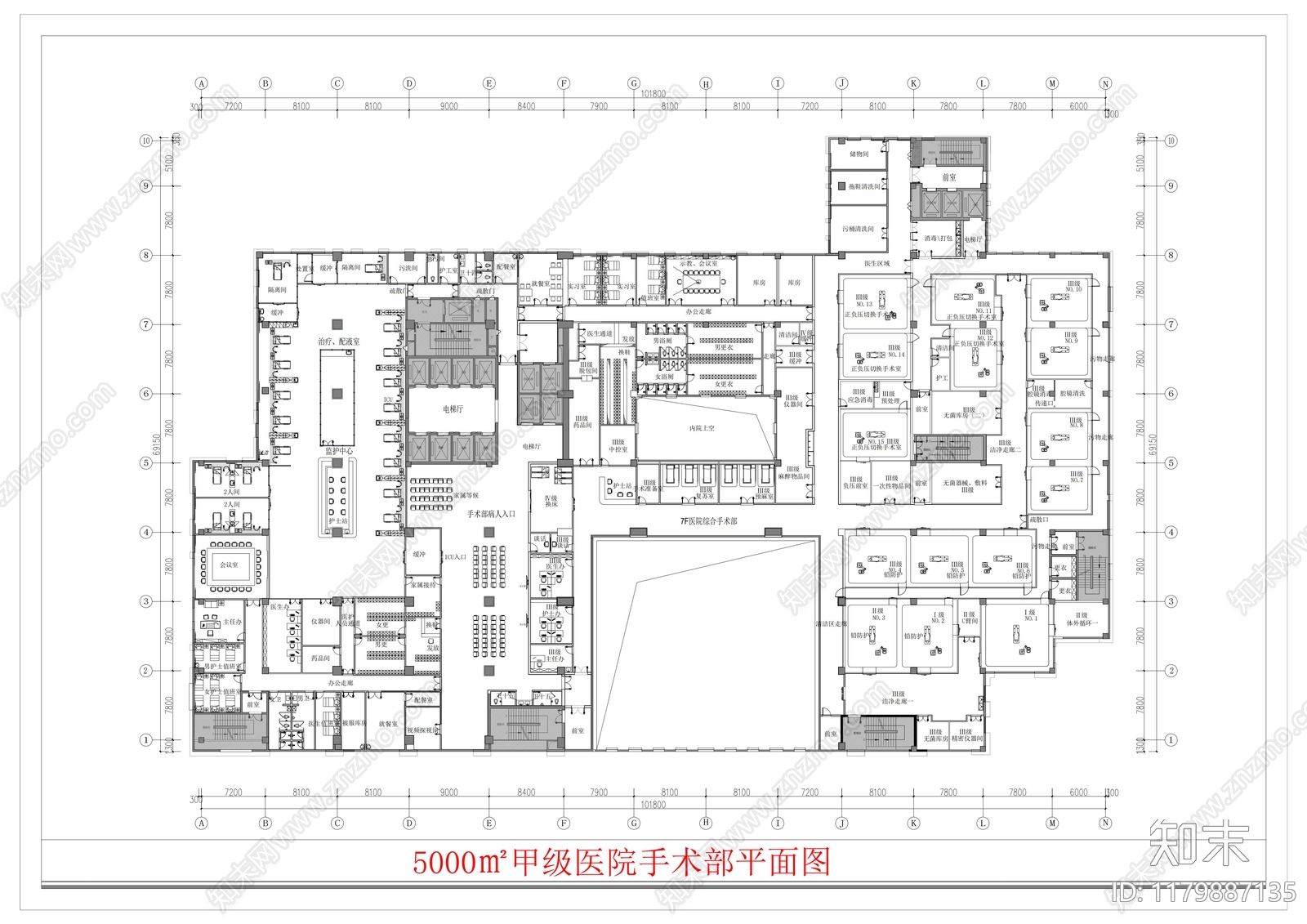 现代医院cad施工图下载【ID:1179887135】