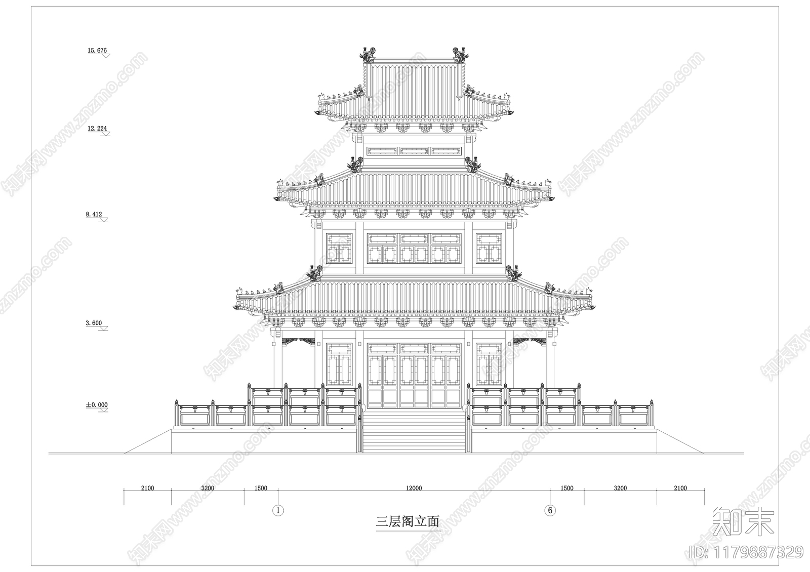 中式古建施工图下载【ID:1179887329】