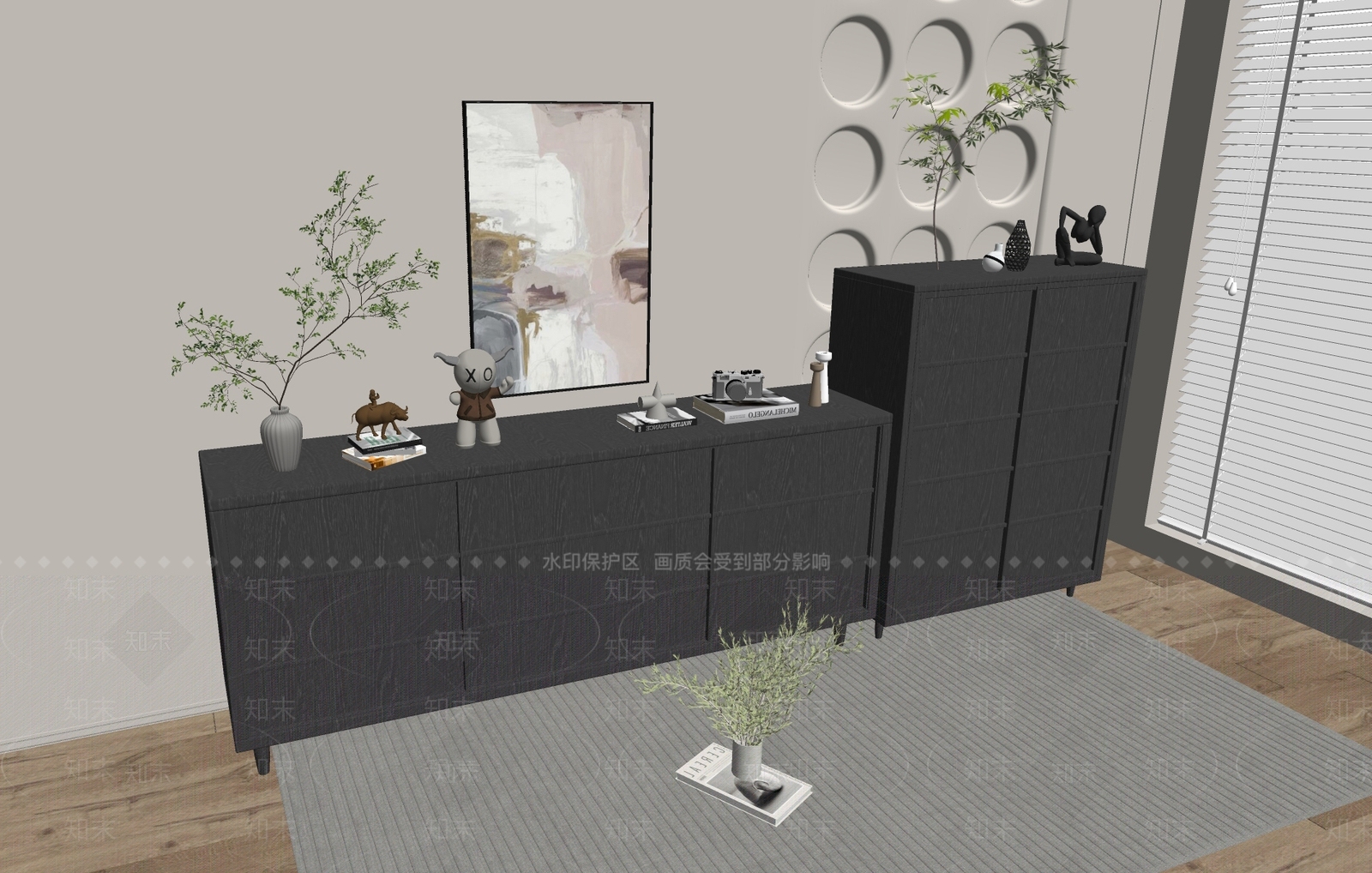 现代轻奢斗柜SU模型下载【ID:1179888148】