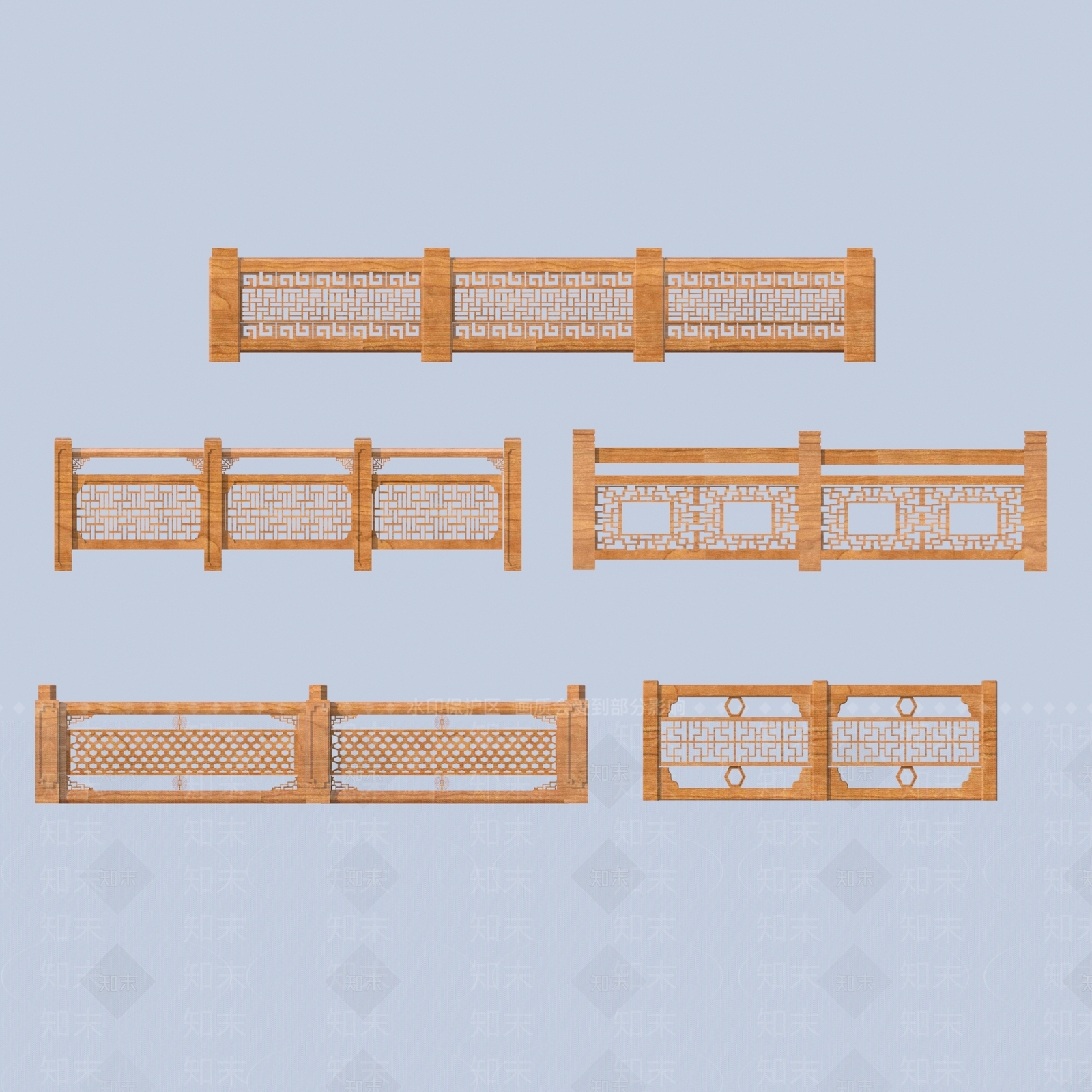 现代栏杆3D模型下载【ID:1179888255】