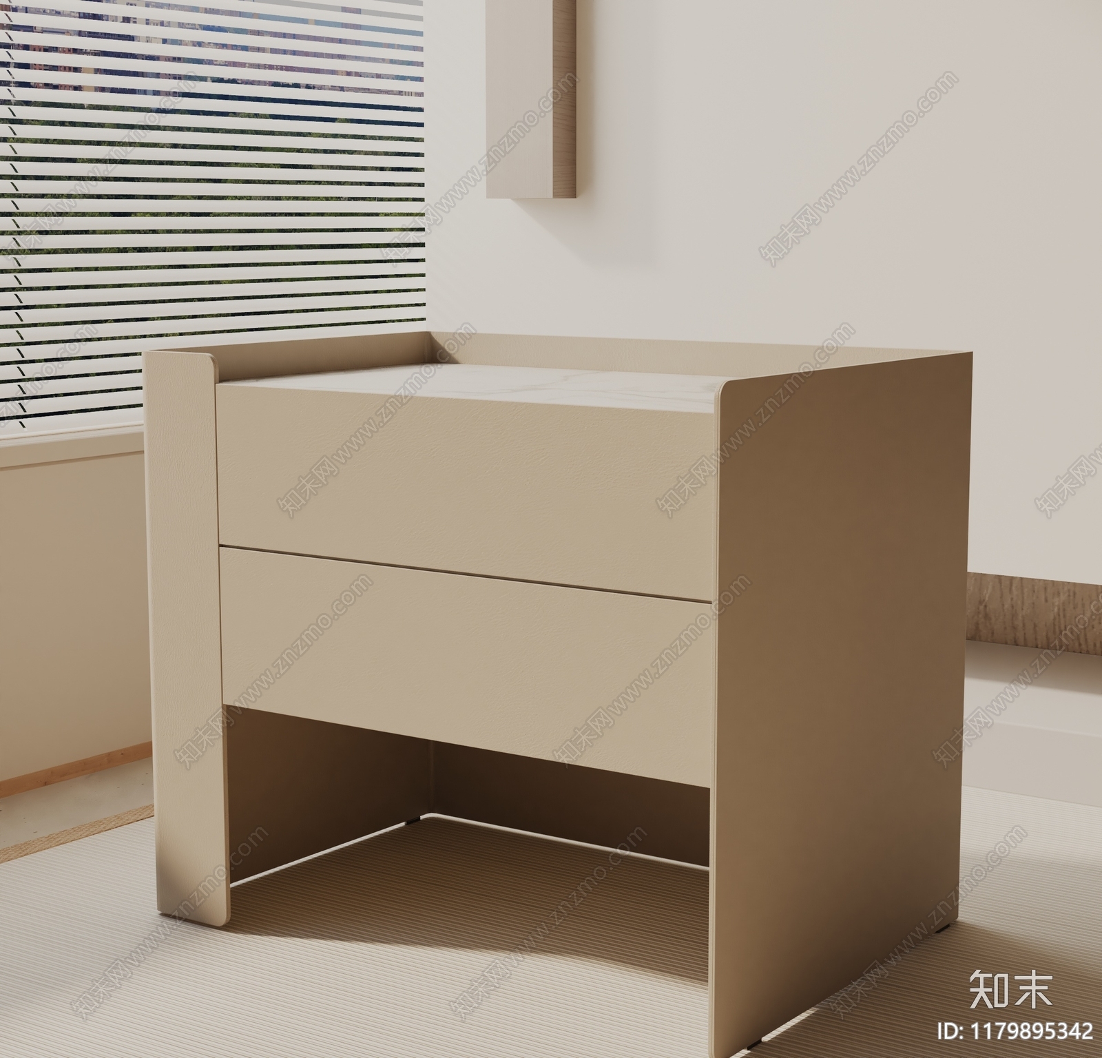 现代床头柜3D模型下载【ID:1179895342】