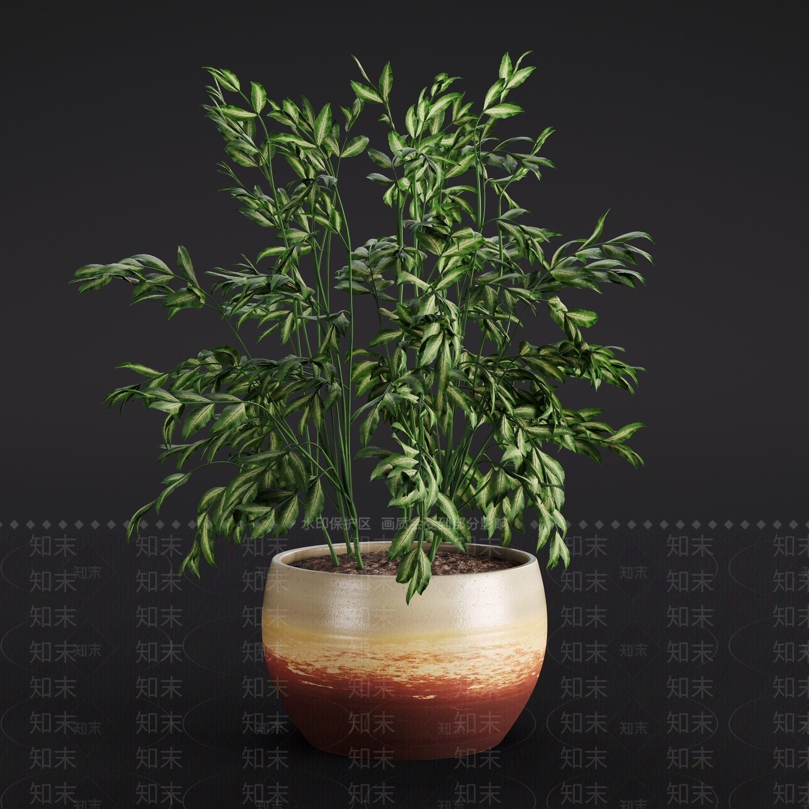 盆栽3D模型下载【ID:1179895629】