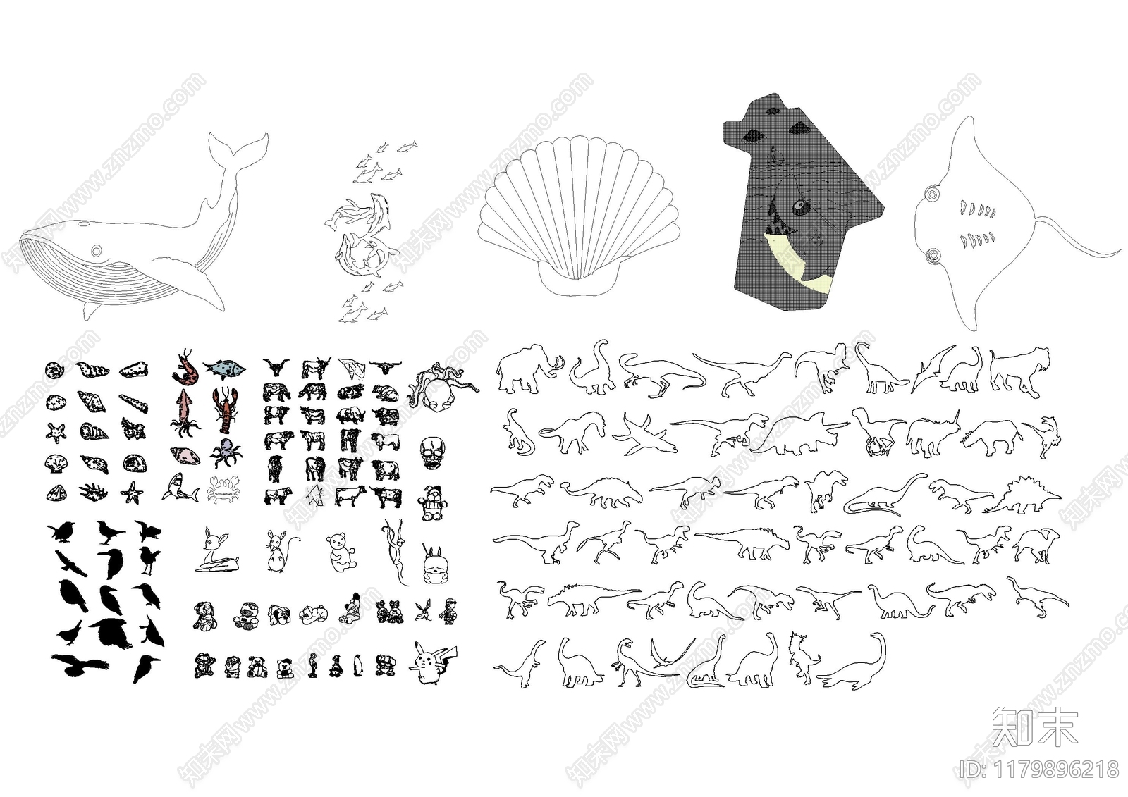 现代动物施工图下载【ID:1179896218】