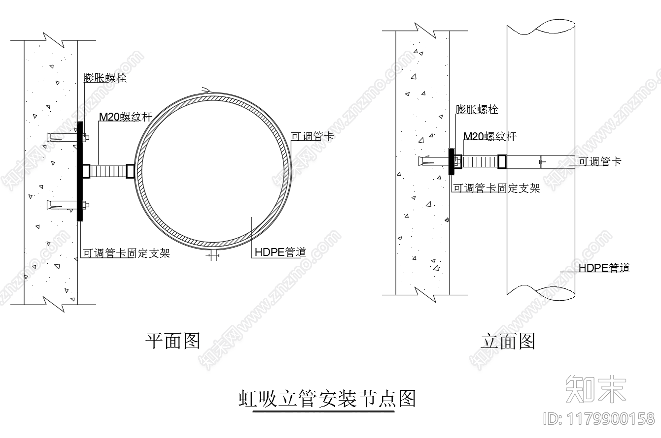 给排水节点详图cad施工图下载【ID:1179900158】