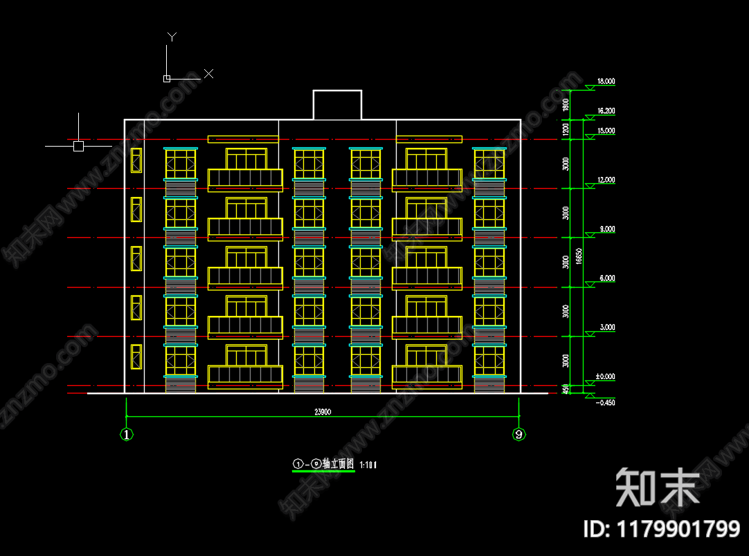 现代住宅楼建筑cad施工图下载【ID:1179901799】