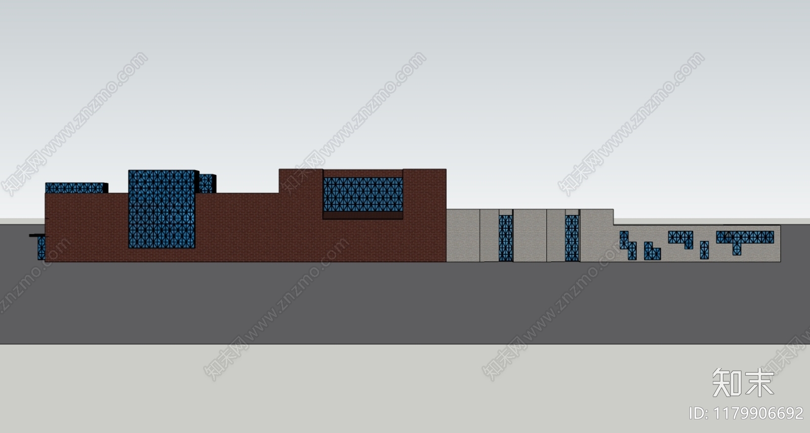 现代工业学校建筑SU模型下载【ID:1179906692】