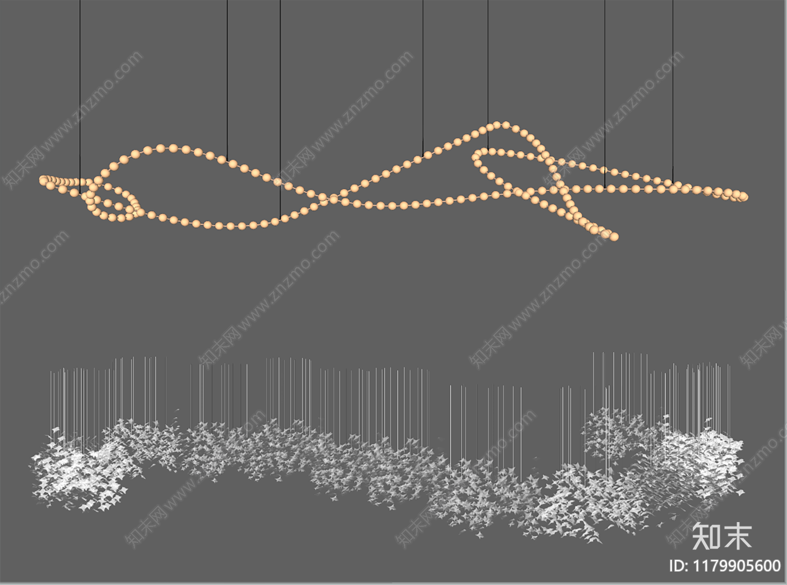 现代吊灯SU模型下载【ID:1179905600】