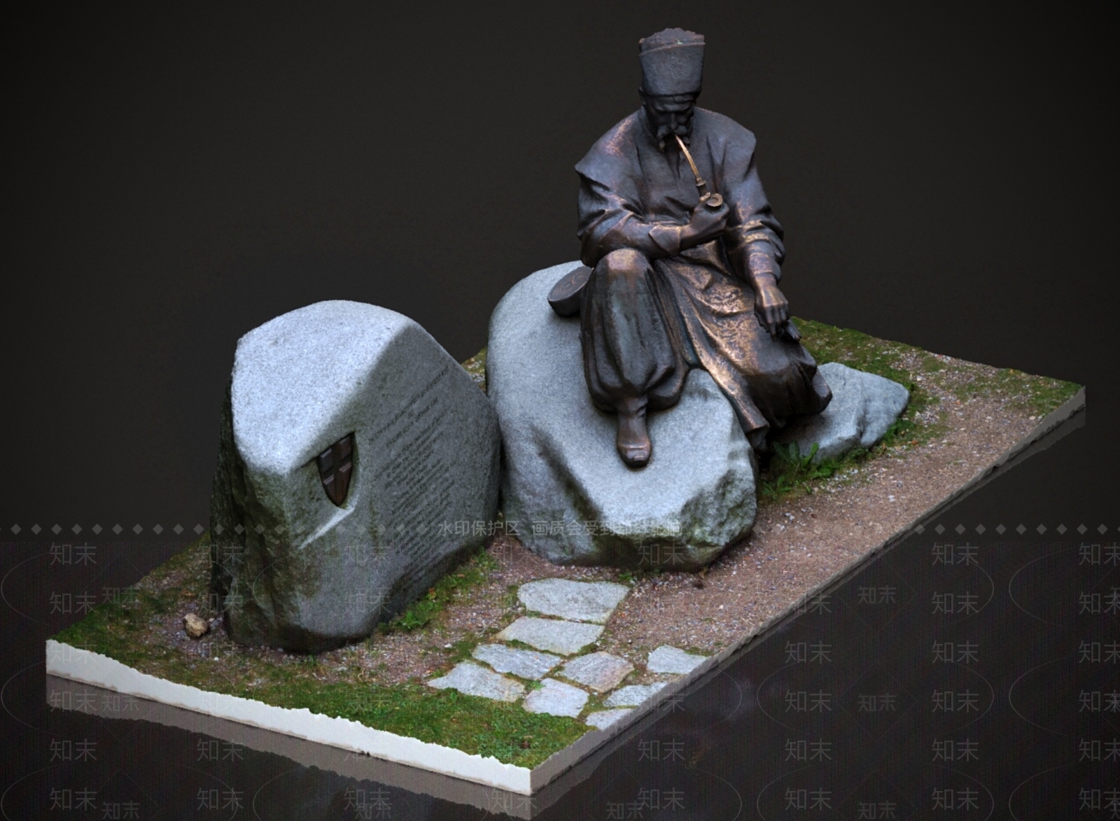 现代景观雕塑3D模型下载【ID:1179909868】