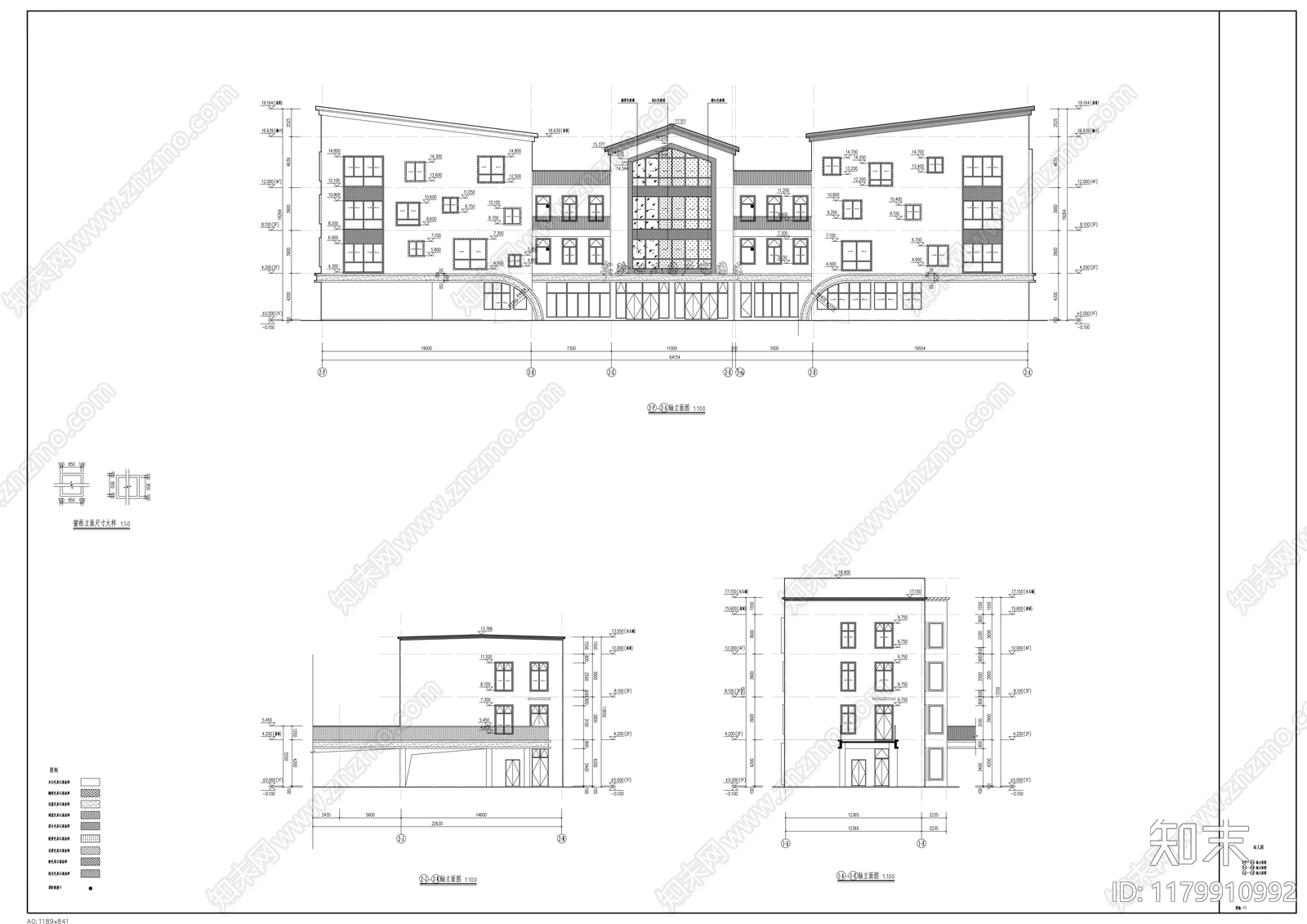 现代幼儿园建筑施工图下载【ID:1179910992】