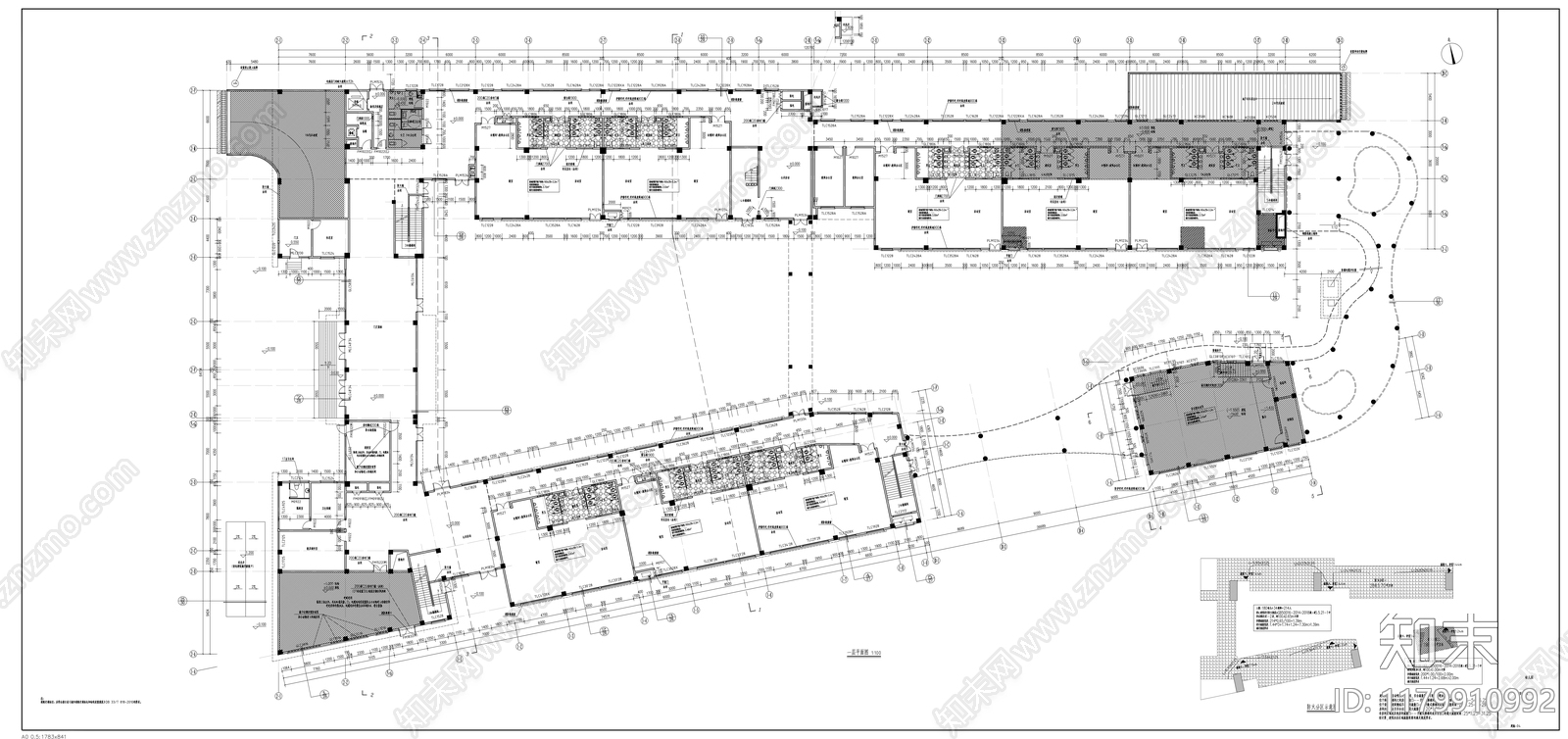 现代幼儿园建筑施工图下载【ID:1179910992】