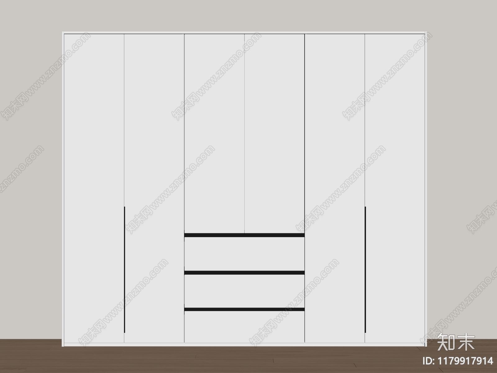 现代衣柜SU模型下载【ID:1179917914】