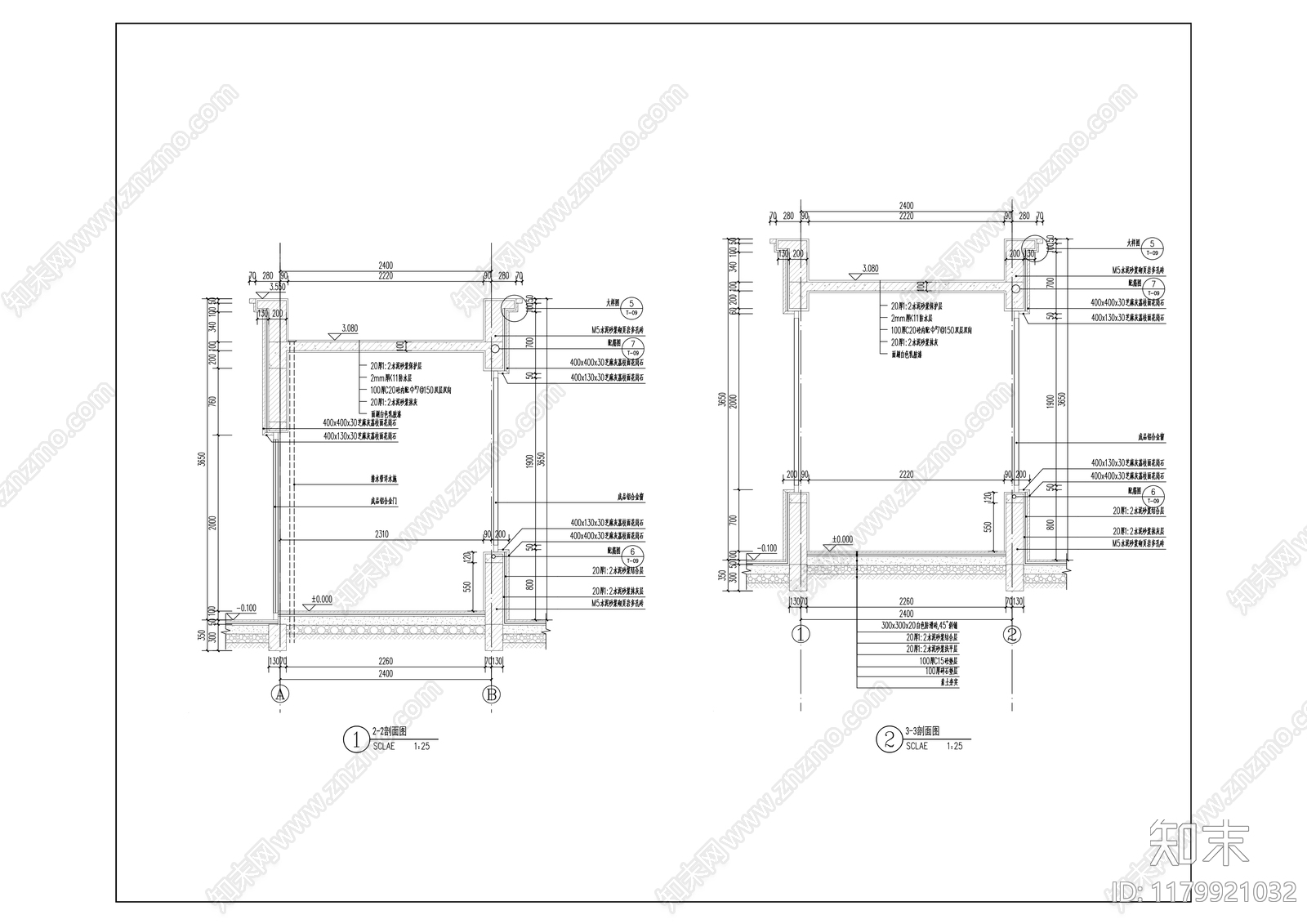现代门卫室建筑cad施工图下载【ID:1179921032】