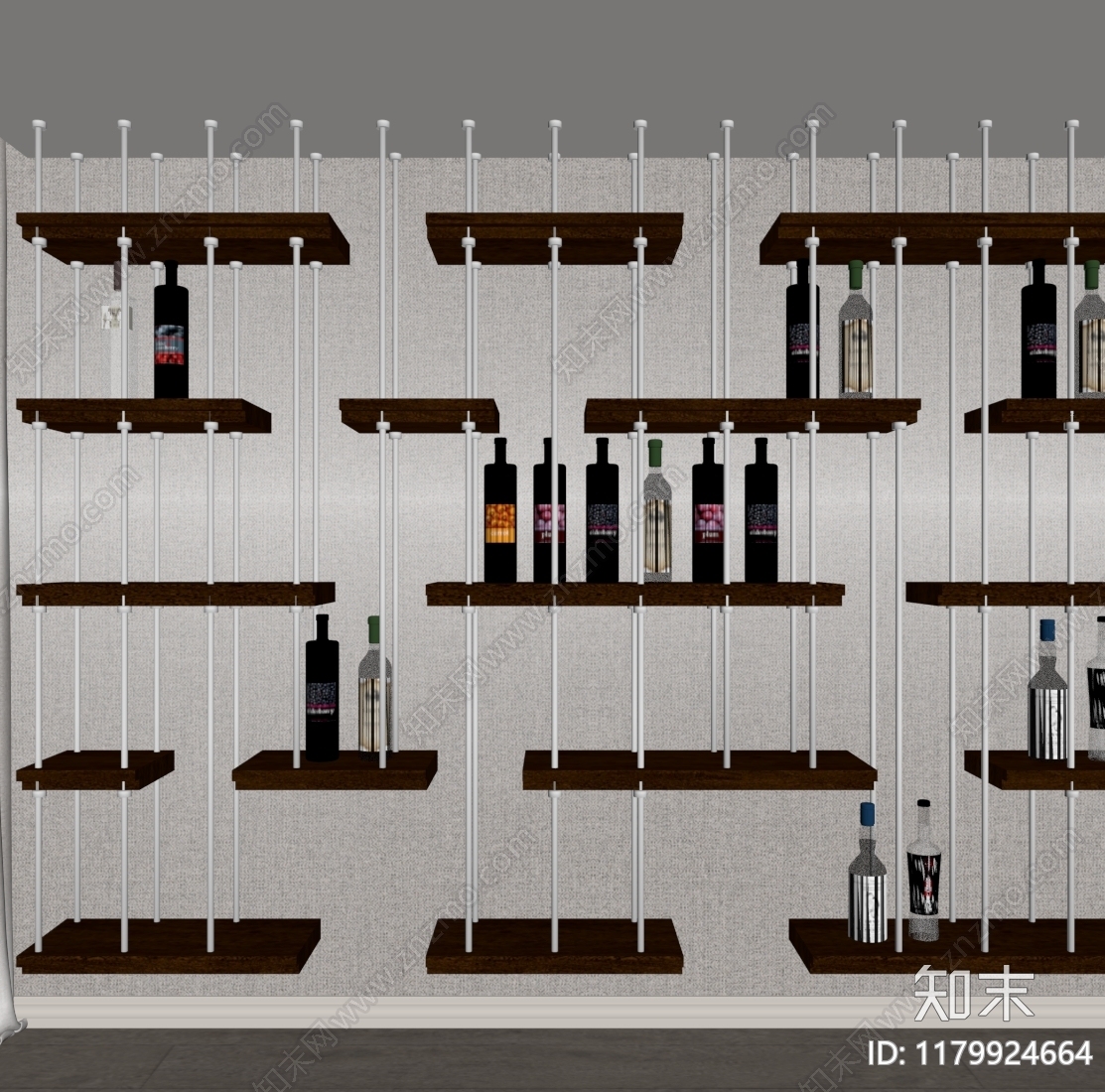 现代酒架SU模型下载【ID:1179924664】