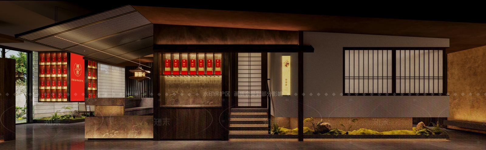 新中式茶叶店3D模型下载【ID:1214932345】