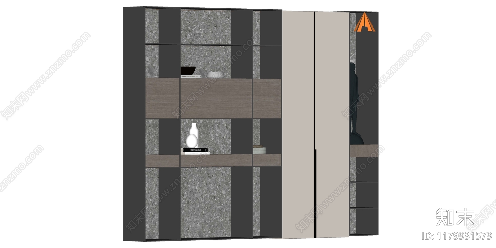现代书架SU模型下载【ID:1179931579】