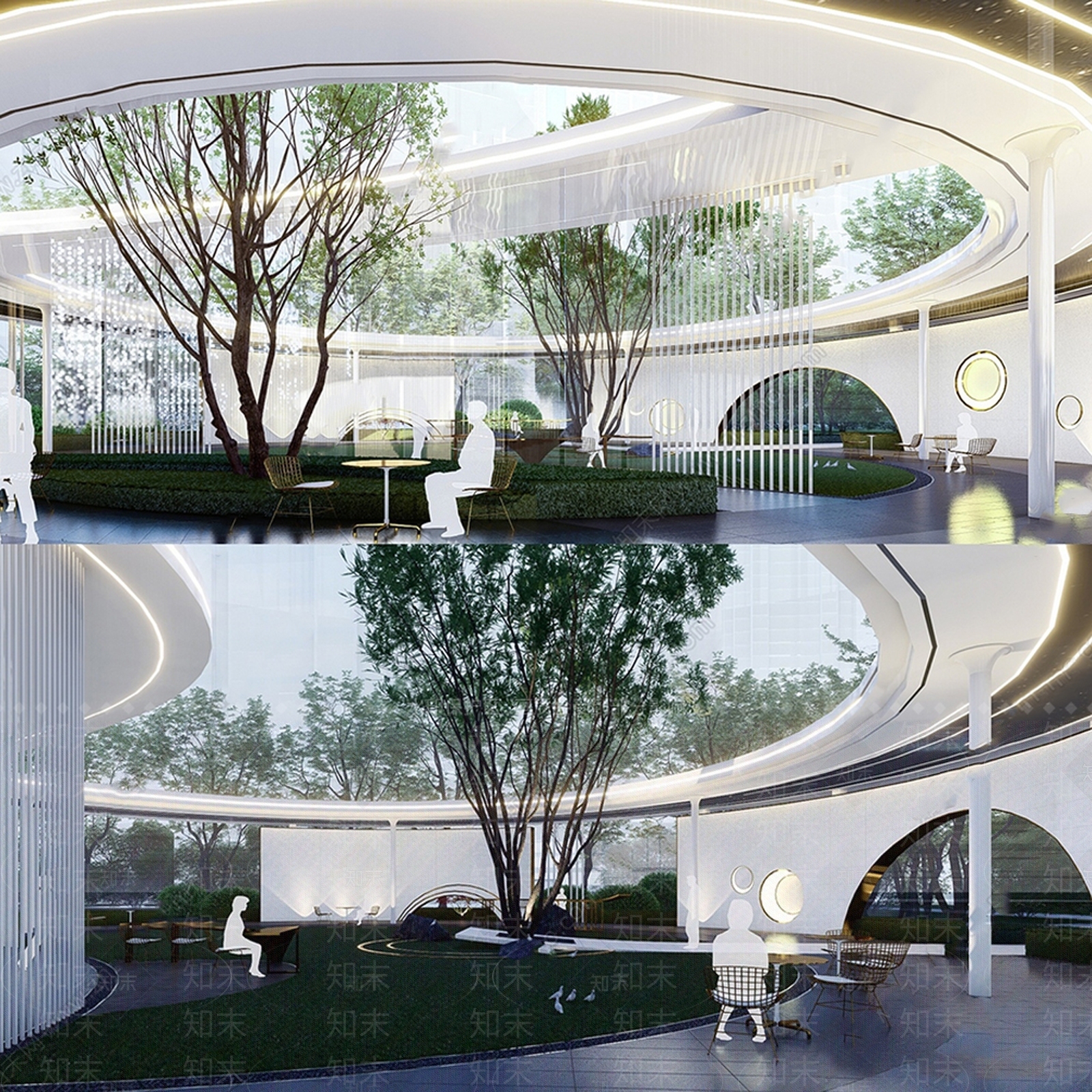 现代廊架3D模型下载【ID:1179937191】